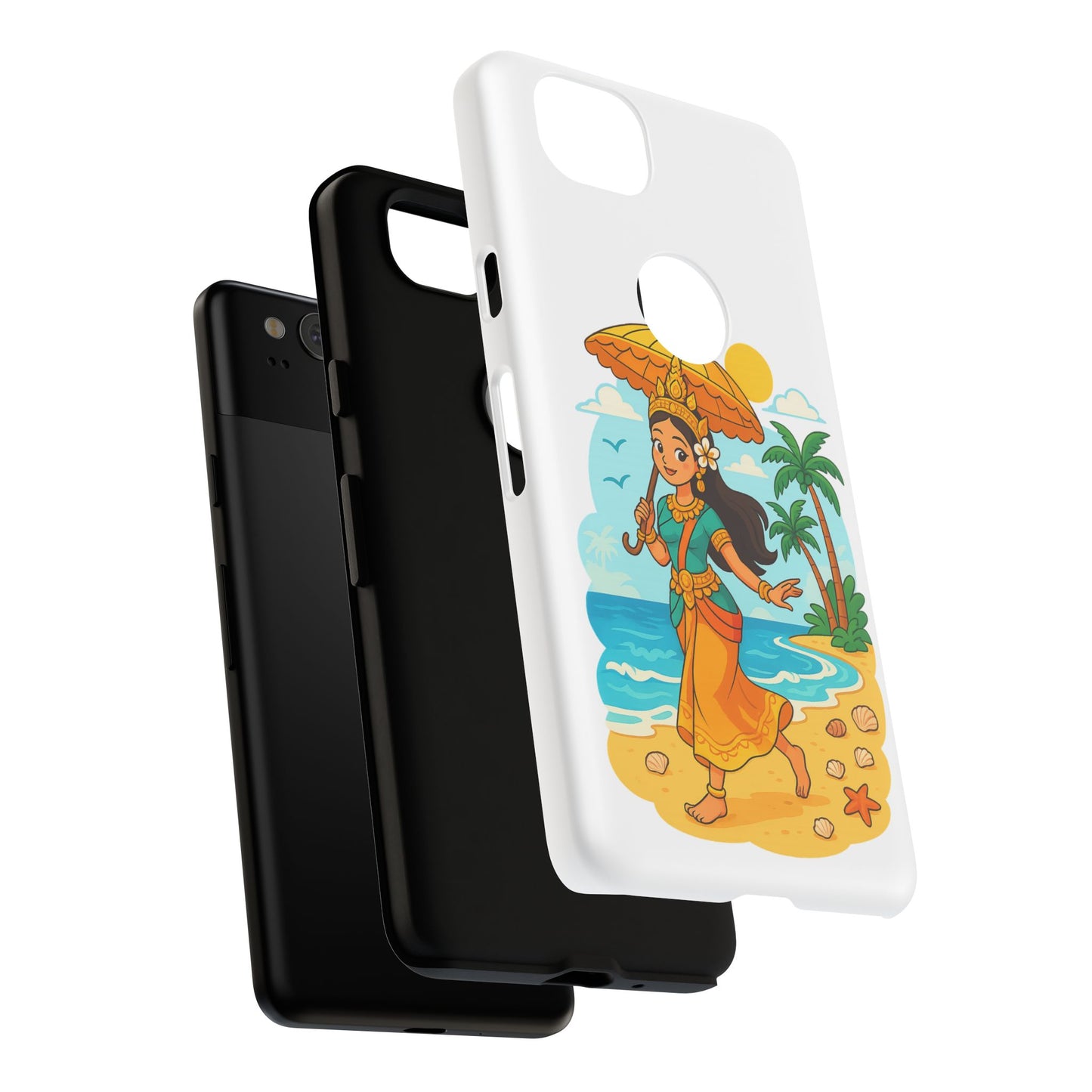Apsara's Shoreline Grace Tough Cases, Phone Case, Protective Cover, Unique Design, Gift for Nature Lovers, Coastal Art Decor