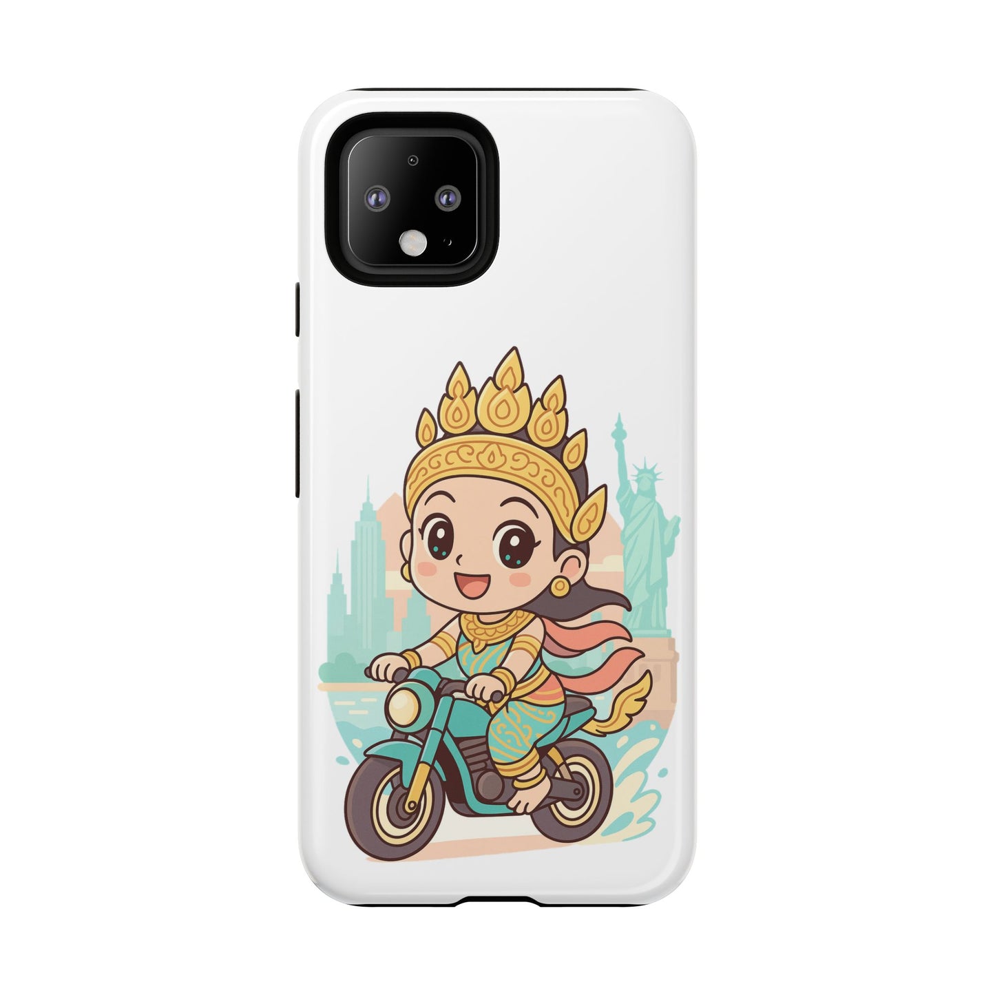 Chibi Apsara's NYC Adventure Case | Birthday Gift, Smartphone Protector, Cartoon Art, Fun Accessories, Tough Cases