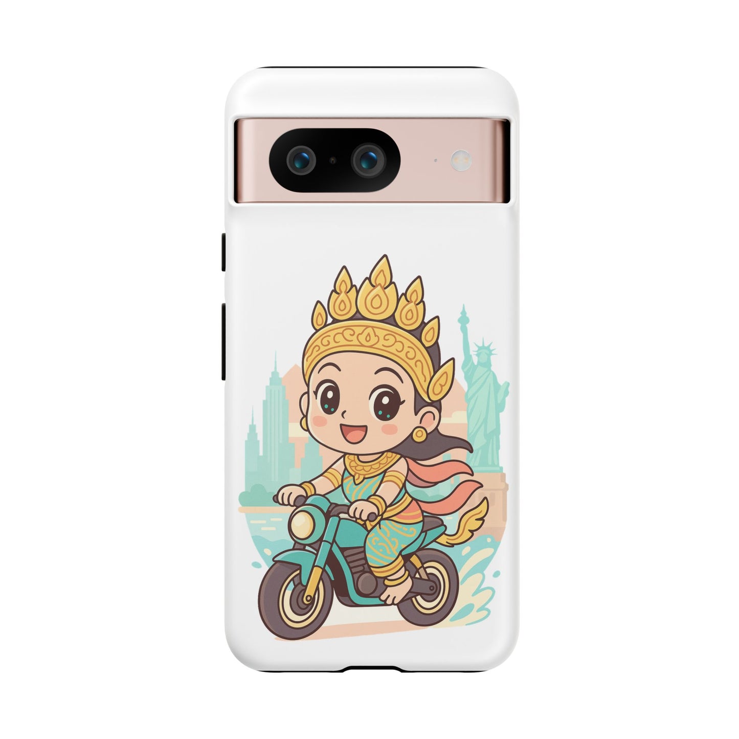 Chibi Apsara's NYC Adventure Case | Birthday Gift, Smartphone Protector, Cartoon Art, Fun Accessories, Tough Cases