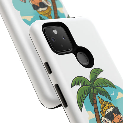 Divine Guard Hanuman Tropical Phone Case, Fun Coconut Drink, Summer Beach Vibes, Gifts for Animal Lovers, Travel Accessory