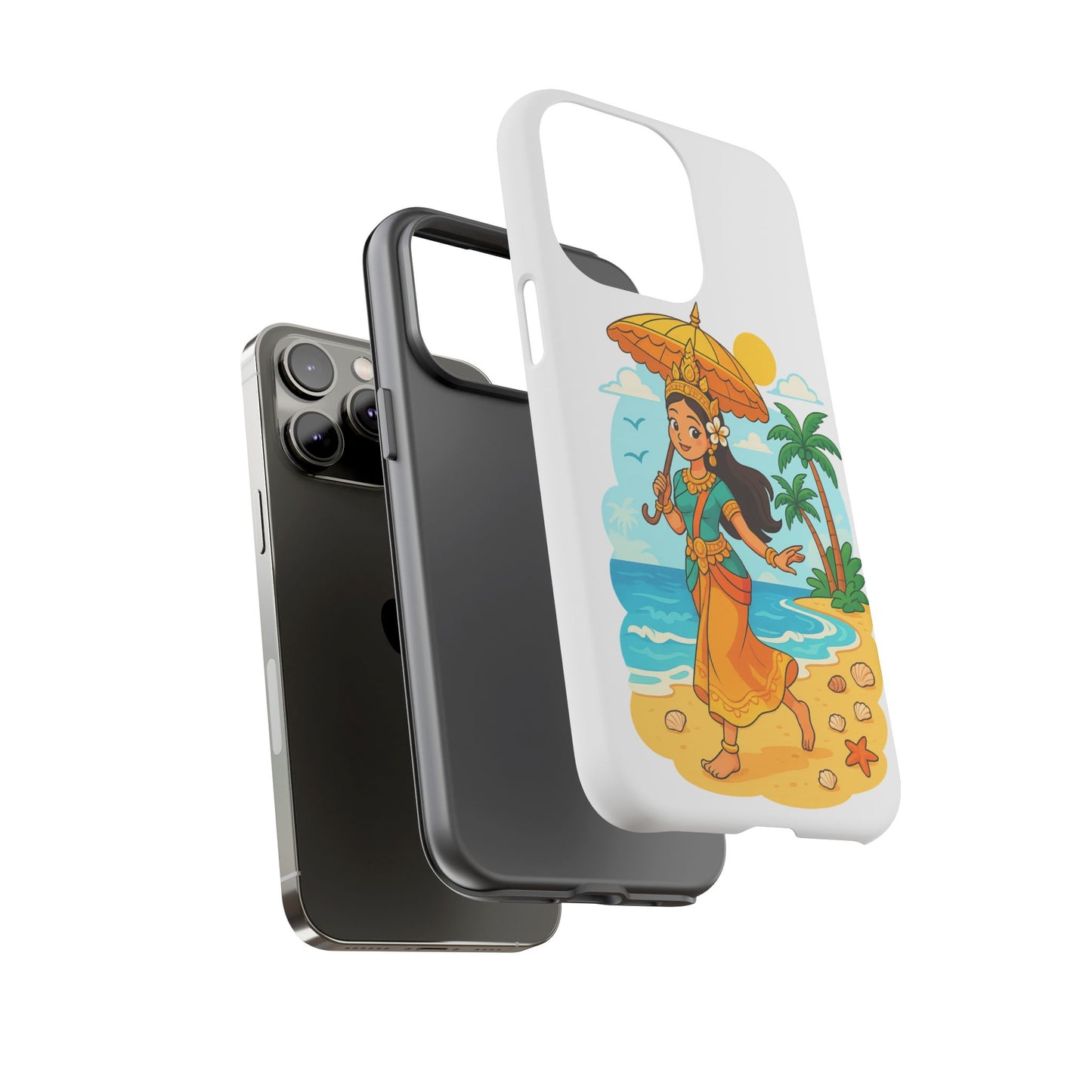 Apsara's Shoreline Grace Tough Cases, Phone Case, Protective Cover, Unique Design, Gift for Nature Lovers, Coastal Art Decor