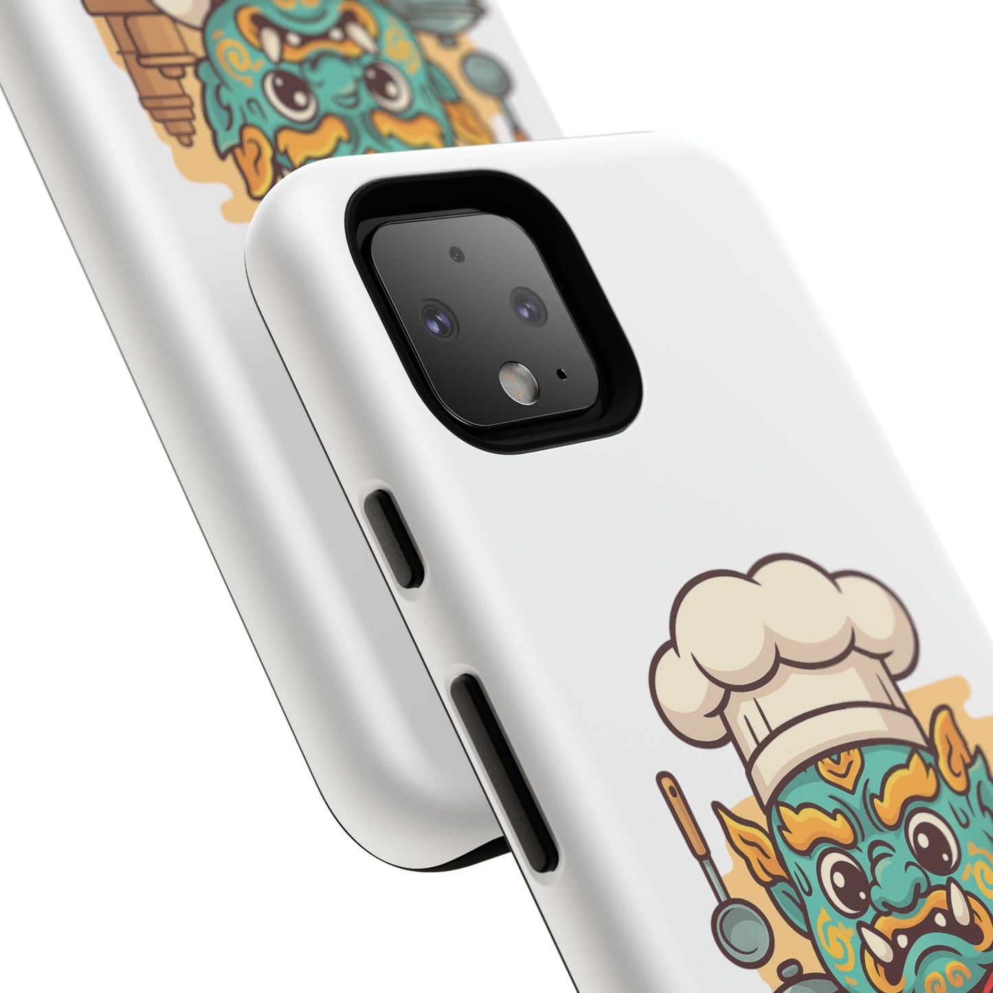 Yeak Chef Phone Case, Tough Khmer Cover, Num Banh Chok Art, Cute Monster Chef Phone Case - Adorable Cooking Gift