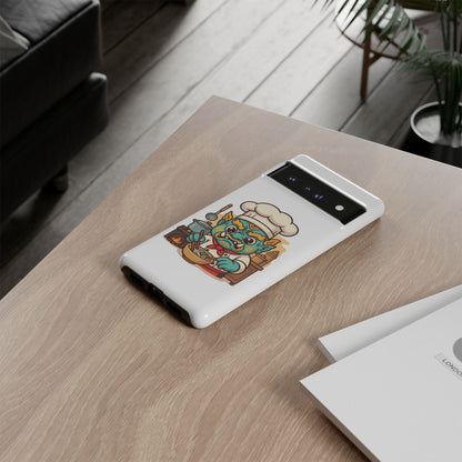 Yeak Chef Phone Case, Tough Khmer Cover, Num Banh Chok Art, Cute Monster Chef Phone Case - Adorable Cooking Gift