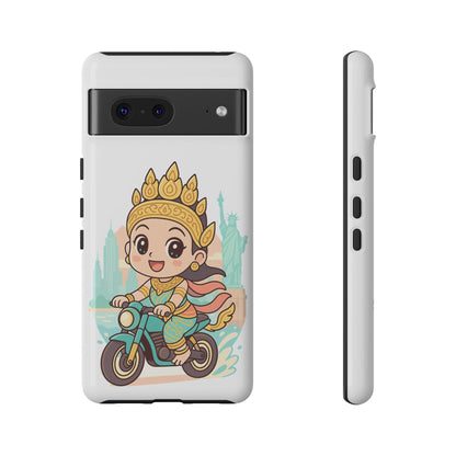 Chibi Apsara's NYC Adventure Case | Birthday Gift, Smartphone Protector, Cartoon Art, Fun Accessories, Tough Cases