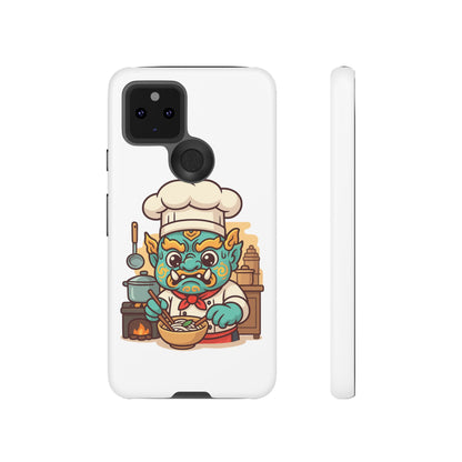 Yeak Chef Phone Case, Tough Khmer Cover, Num Banh Chok Art, Cute Monster Chef Phone Case - Adorable Cooking Gift