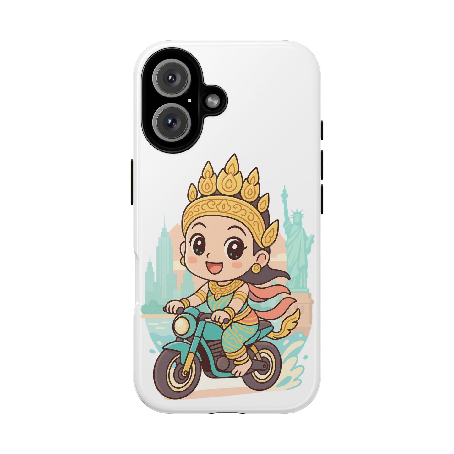 Chibi Apsara's NYC Adventure Case | Birthday Gift, Smartphone Protector, Cartoon Art, Fun Accessories, Tough Cases