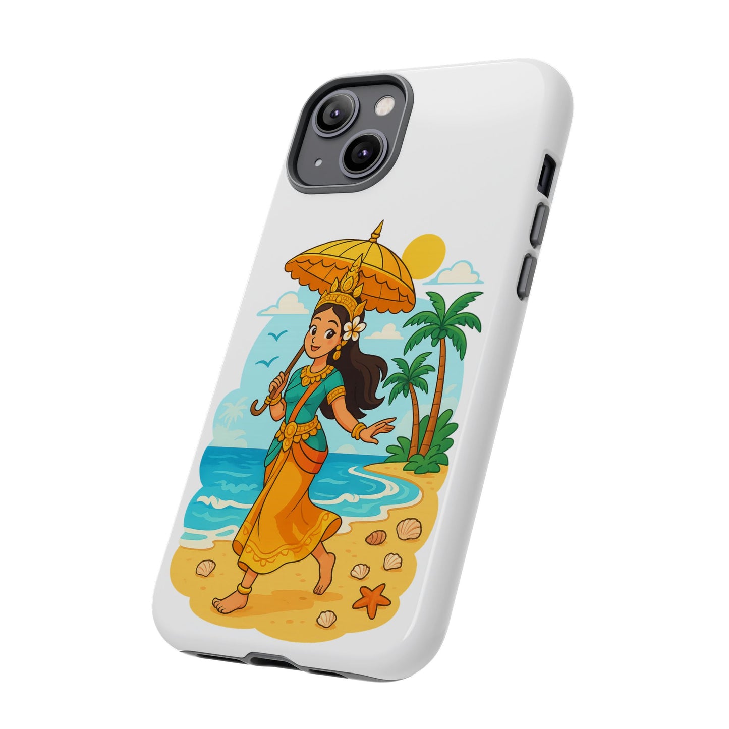 Apsara's Shoreline Grace Tough Cases, Phone Case, Protective Cover, Unique Design, Gift for Nature Lovers, Coastal Art Decor