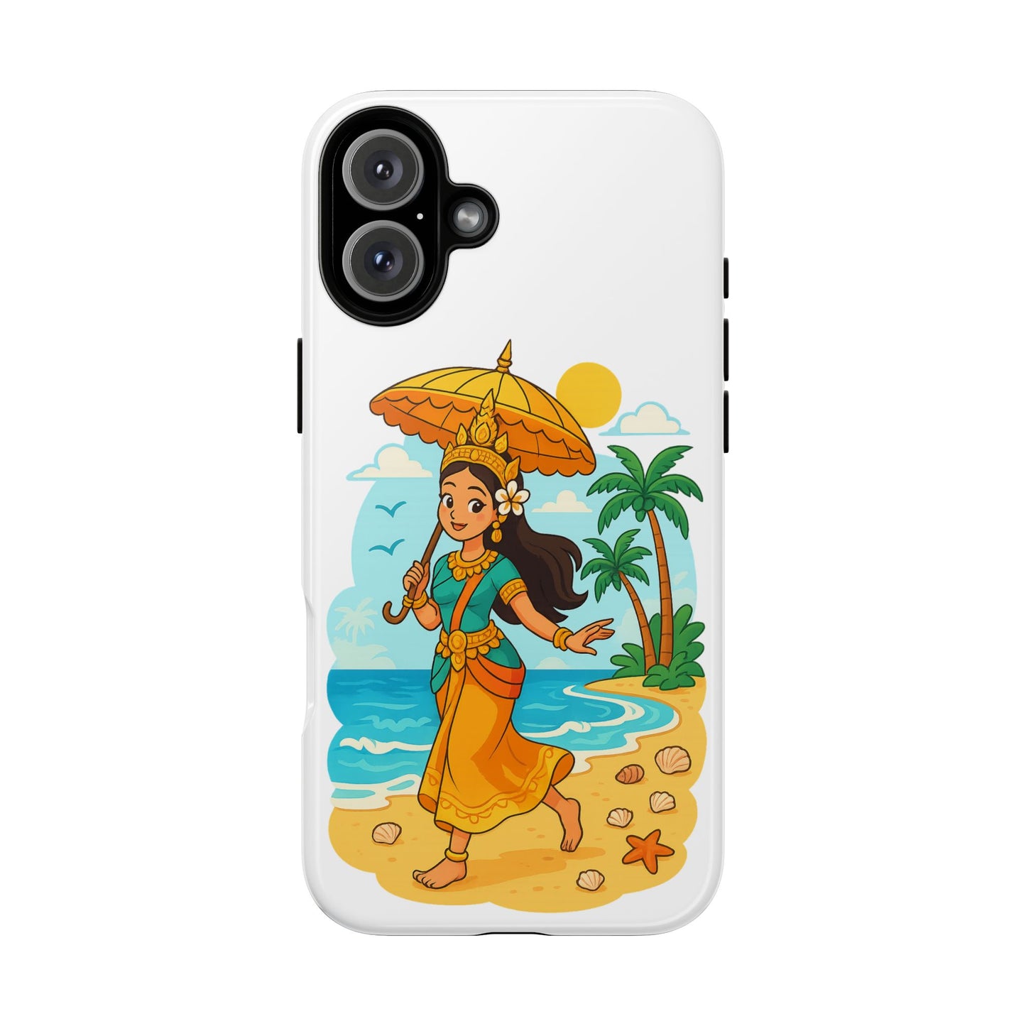 Apsara's Shoreline Grace Tough Cases, Phone Case, Protective Cover, Unique Design, Gift for Nature Lovers, Coastal Art Decor