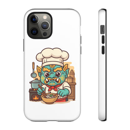 Yeak Chef Phone Case, Tough Khmer Cover, Num Banh Chok Art, Cute Monster Chef Phone Case - Adorable Cooking Gift
