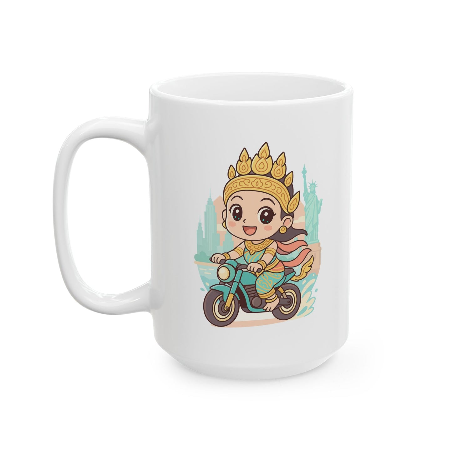 Apsara's Urban Fuel Ceramic Mug - Perfect for Cat Lovers, Gift for Birthdays, Coffee Lovers, Cozy Mornings, Cute Kitchen Decor