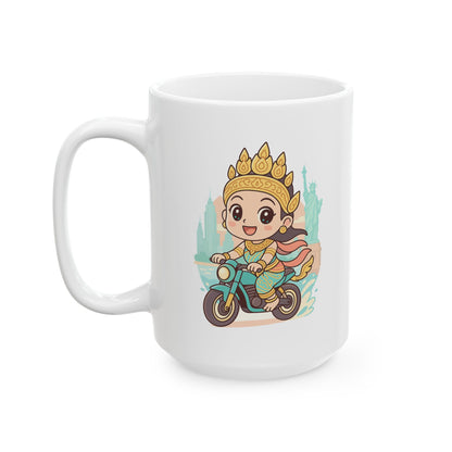 Apsara's Urban Fuel Ceramic Mug - Perfect for Cat Lovers, Gift for Birthdays, Coffee Lovers, Cozy Mornings, Cute Kitchen Decor