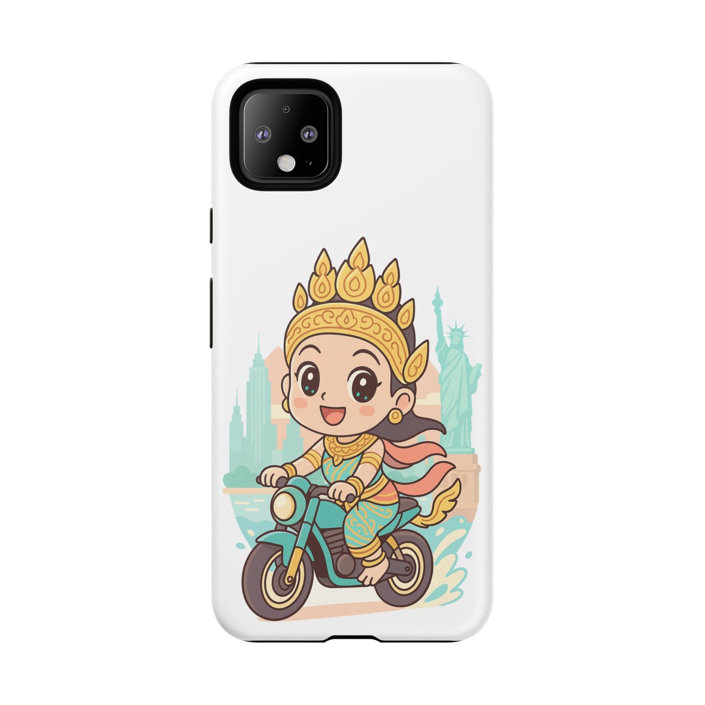 Chibi Apsara's NYC Adventure Case | Birthday Gift, Smartphone Protector, Cartoon Art, Fun Accessories, Tough Cases