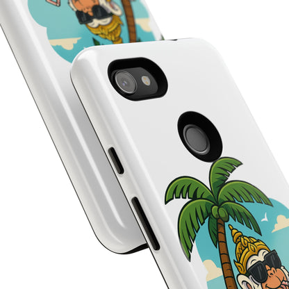 Divine Guard Hanuman Tropical Phone Case, Fun Coconut Drink, Summer Beach Vibes, Gifts for Animal Lovers, Travel Accessory