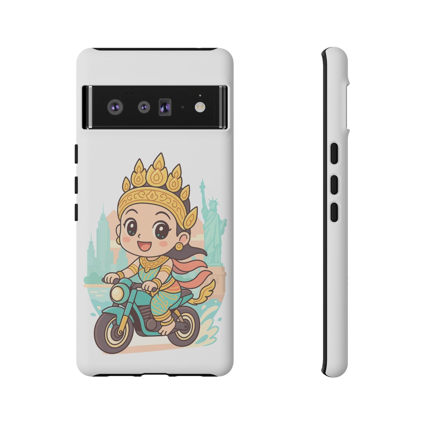 Chibi Apsara's NYC Adventure Case | Birthday Gift, Smartphone Protector, Cartoon Art, Fun Accessories, Tough Cases