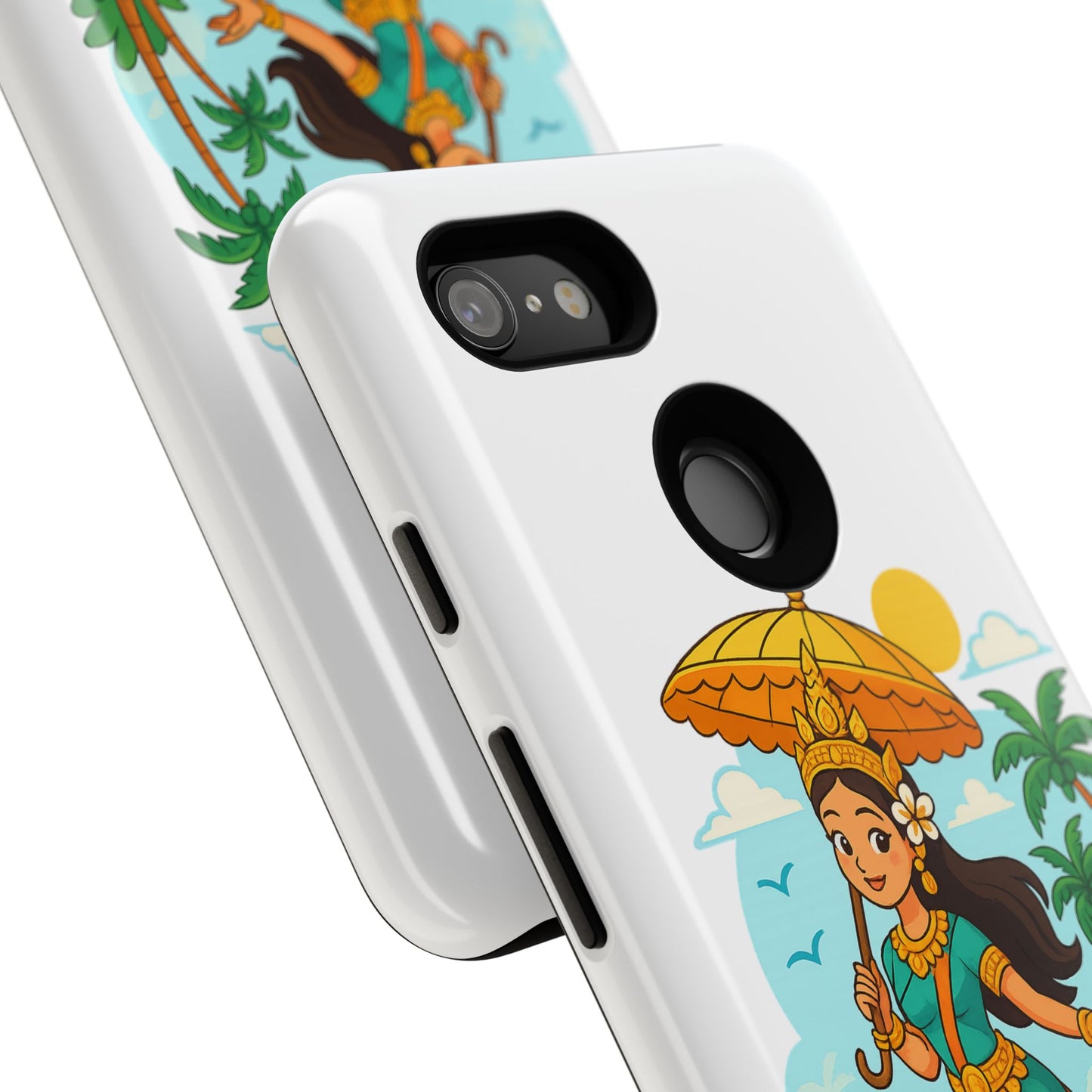 Apsara's Shoreline Grace Tough Cases, Phone Case, Protective Cover, Unique Design, Gift for Nature Lovers, Coastal Art Decor