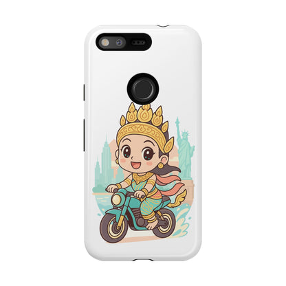 Chibi Apsara's NYC Adventure Case | Birthday Gift, Smartphone Protector, Cartoon Art, Fun Accessories, Tough Cases