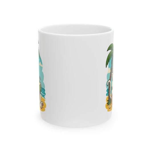 The Divine Sip: Hanuman's Holiday Mug, Khmer God Ceramic Coffee Cup, 11oz, 15oz, Tea Mug, Gift for Yoga Lovers, Religious Drinkware, Kitchen