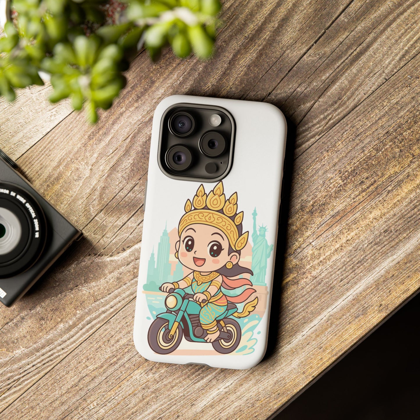 Chibi Apsara's NYC Adventure Case | Birthday Gift, Smartphone Protector, Cartoon Art, Fun Accessories, Tough Cases