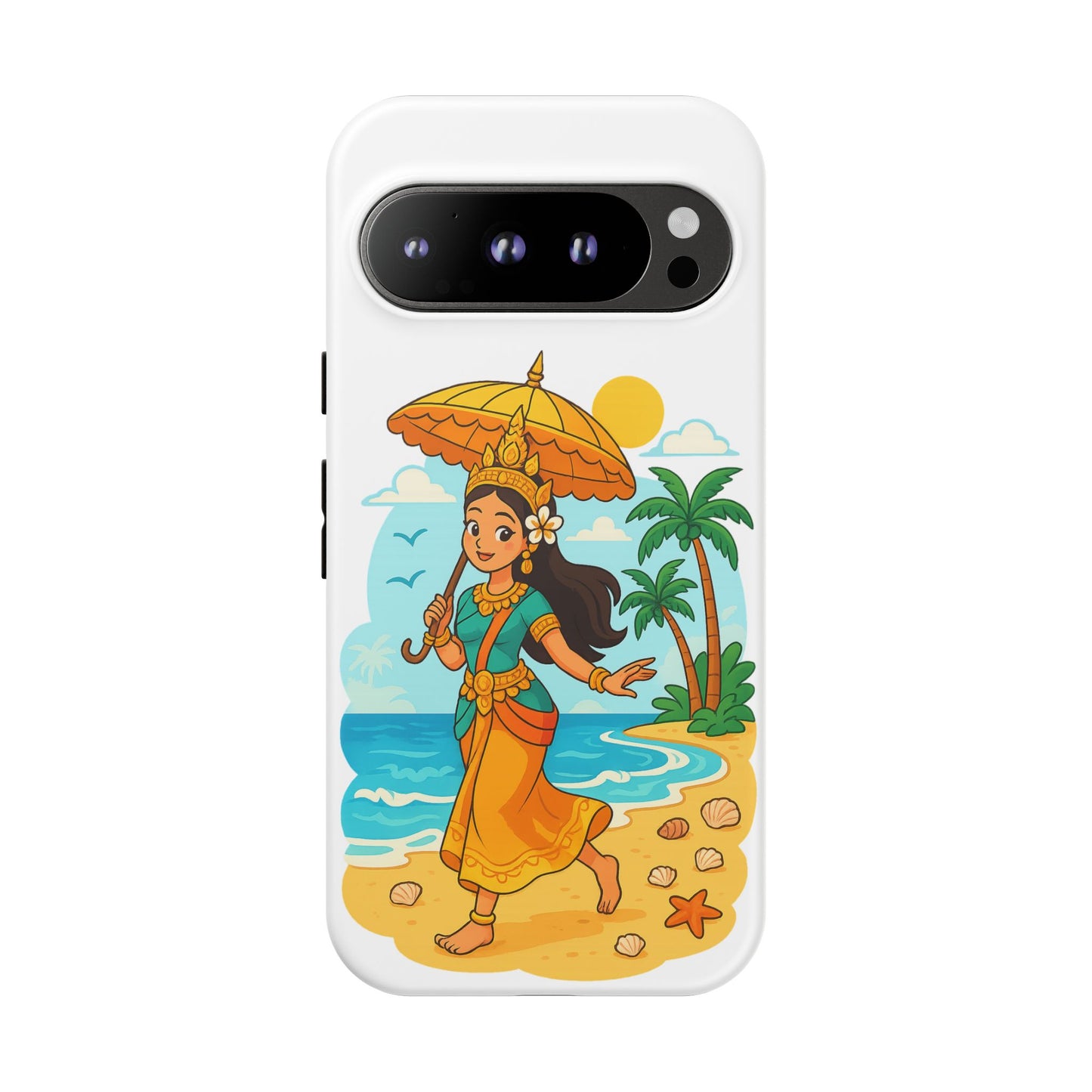 Apsara's Shoreline Grace Tough Cases, Phone Case, Protective Cover, Unique Design, Gift for Nature Lovers, Coastal Art Decor