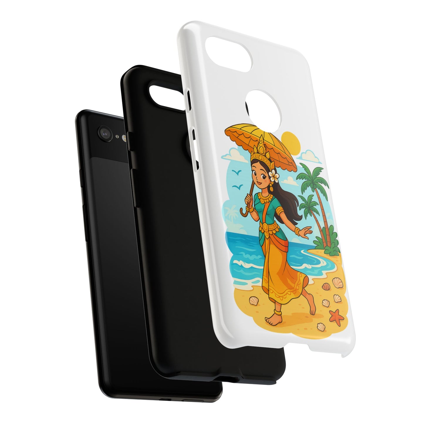Apsara's Shoreline Grace Tough Cases, Phone Case, Protective Cover, Unique Design, Gift for Nature Lovers, Coastal Art Decor