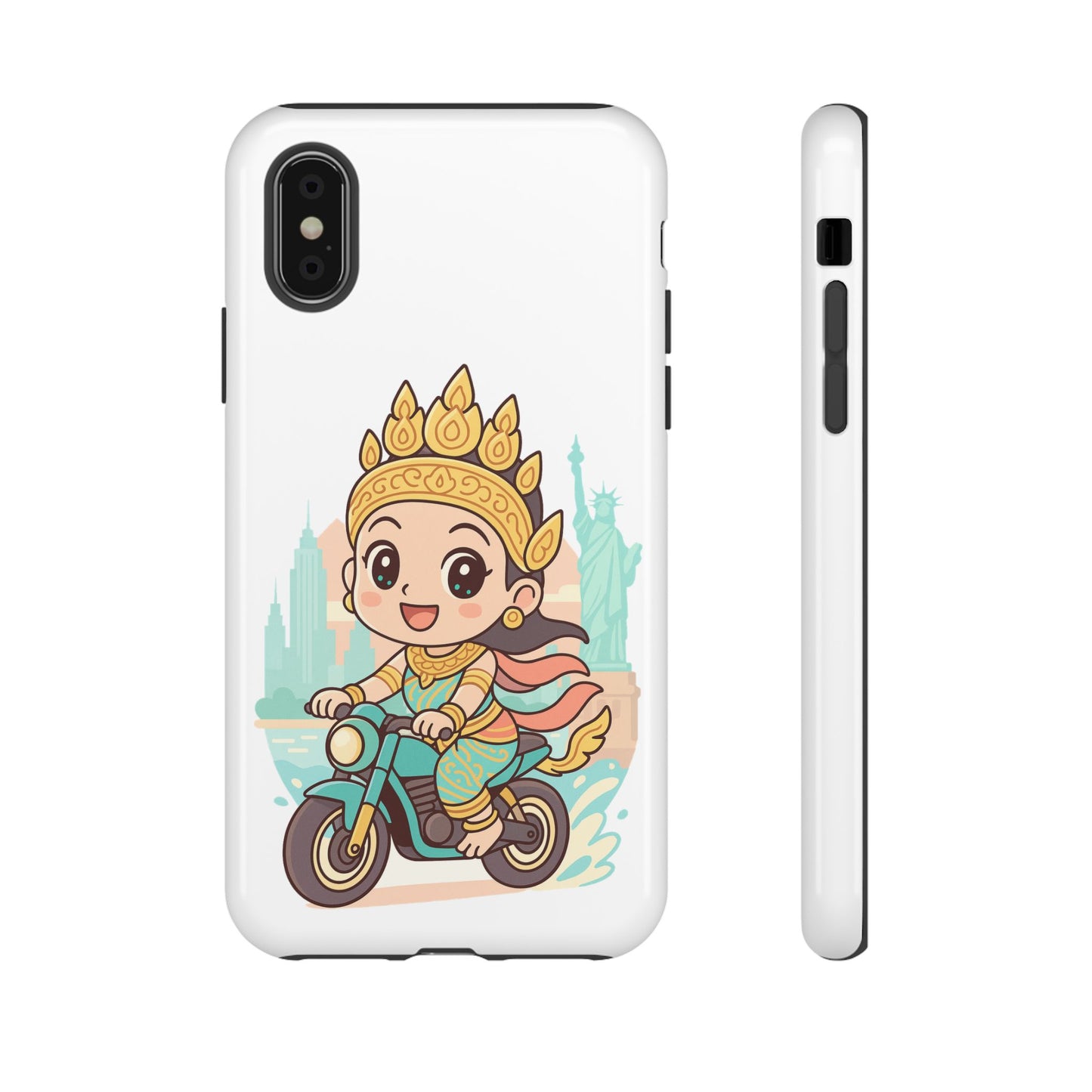 Chibi Apsara's NYC Adventure Case | Birthday Gift, Smartphone Protector, Cartoon Art, Fun Accessories, Tough Cases