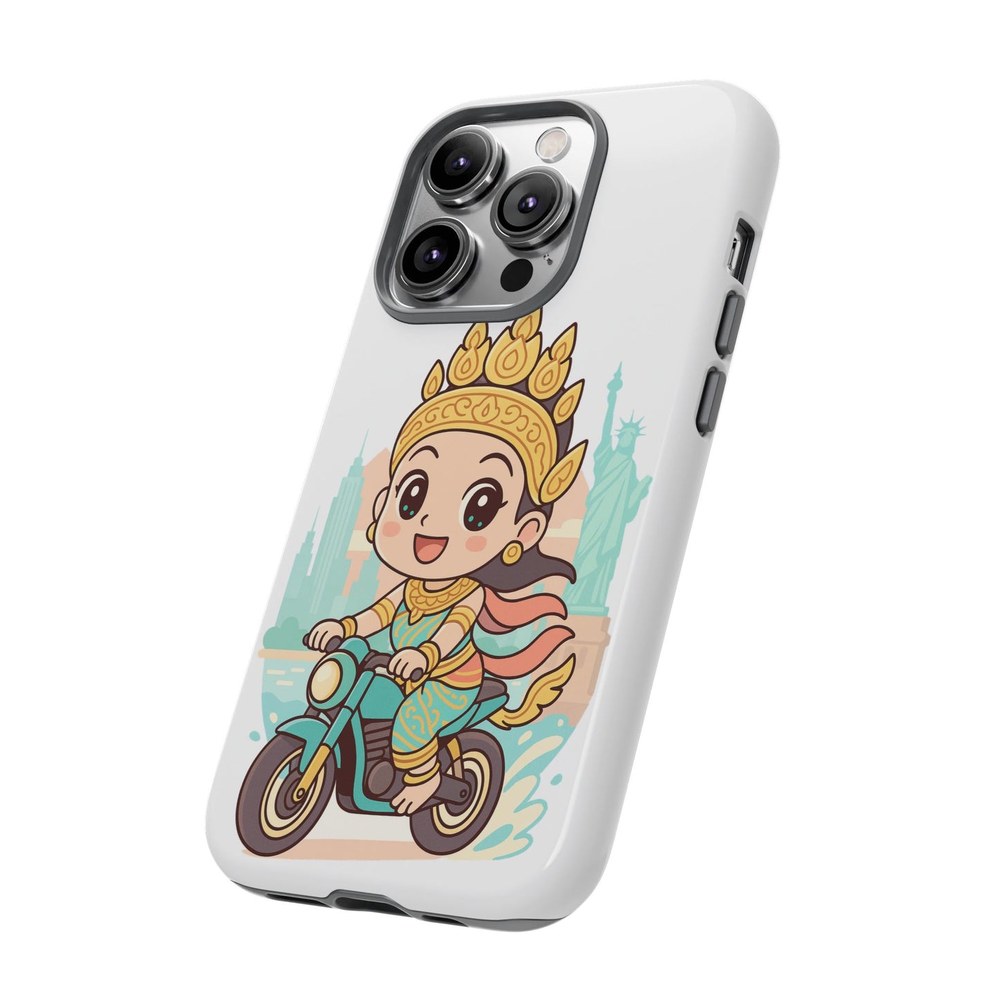 Chibi Apsara's NYC Adventure Case | Birthday Gift, Smartphone Protector, Cartoon Art, Fun Accessories, Tough Cases