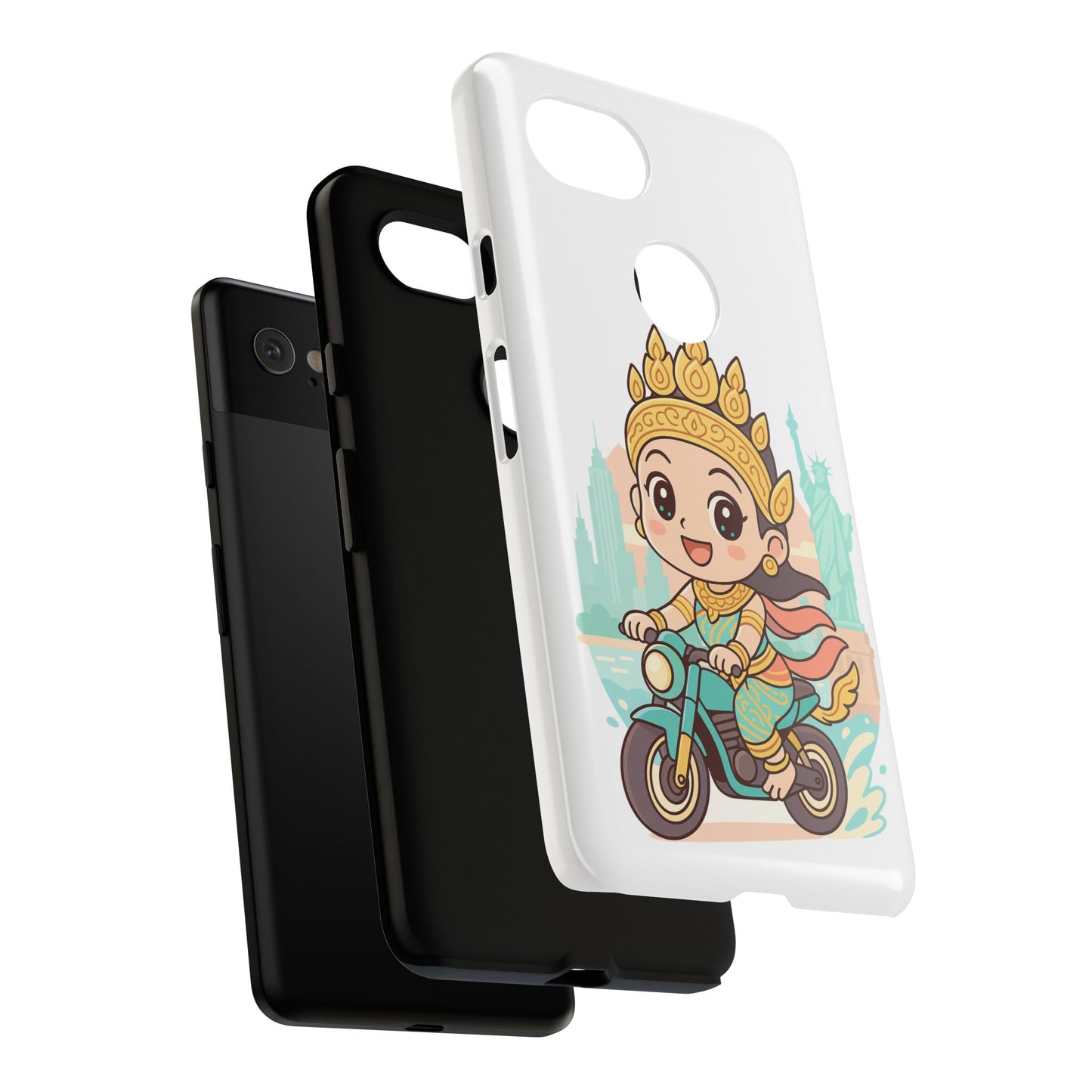 Chibi Apsara's NYC Adventure Case | Birthday Gift, Smartphone Protector, Cartoon Art, Fun Accessories, Tough Cases