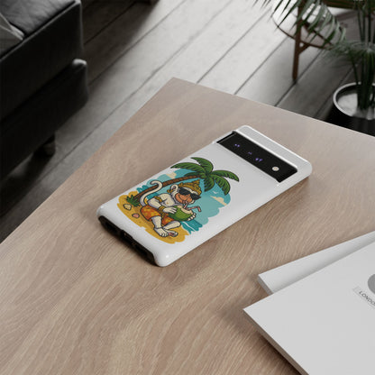 Divine Guard Hanuman Tropical Phone Case, Fun Coconut Drink, Summer Beach Vibes, Gifts for Animal Lovers, Travel Accessory