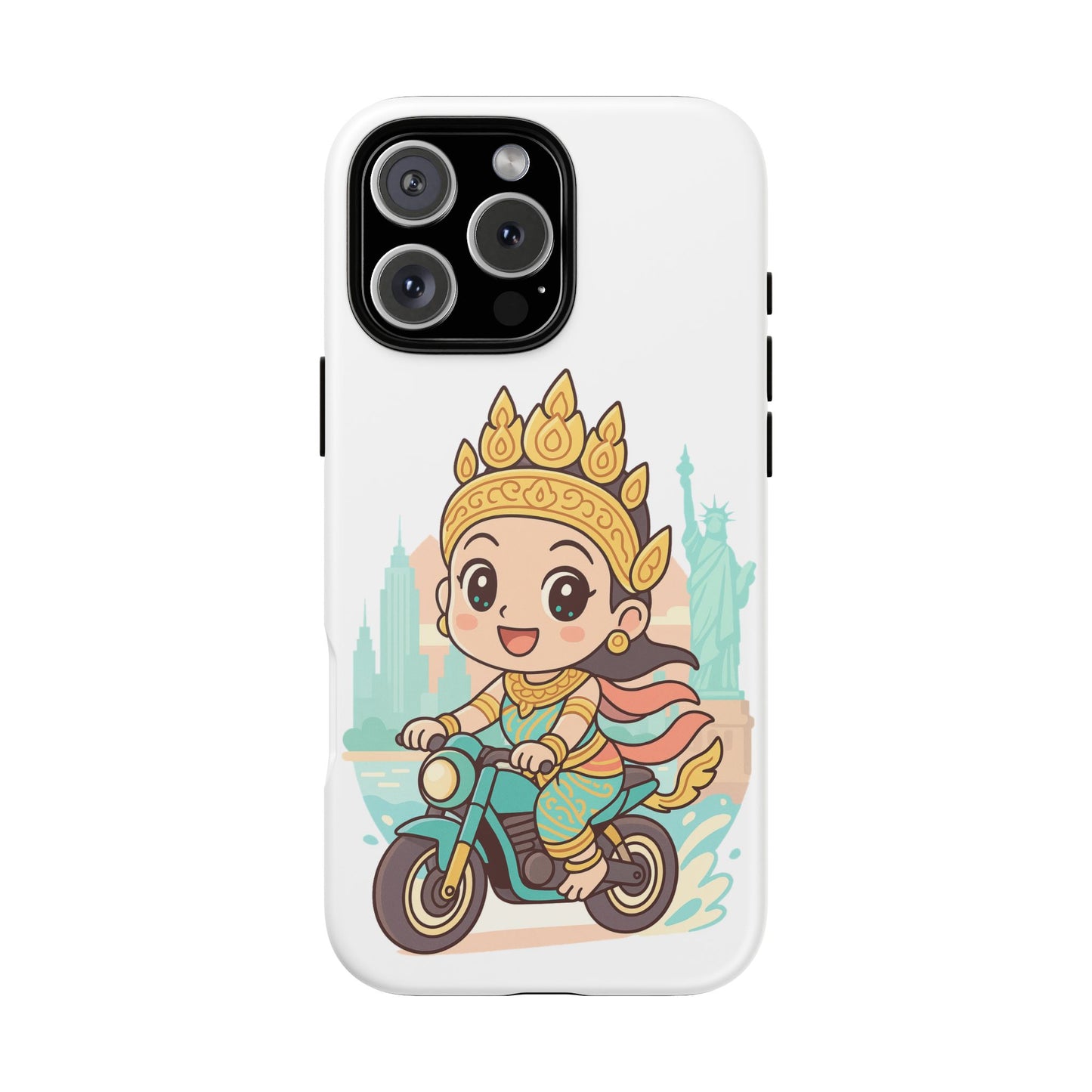 Chibi Apsara's NYC Adventure Case | Birthday Gift, Smartphone Protector, Cartoon Art, Fun Accessories, Tough Cases