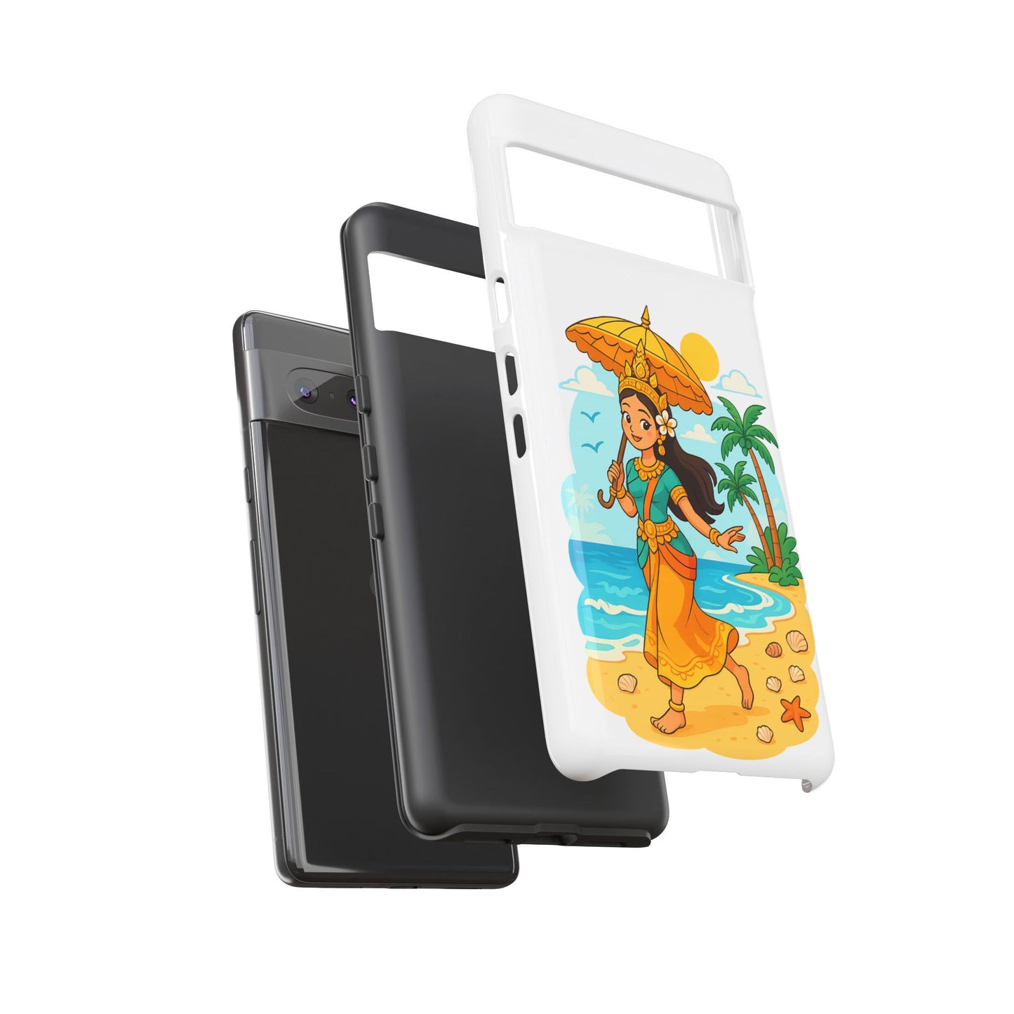 Apsara's Shoreline Grace Tough Cases, Phone Case, Protective Cover, Unique Design, Gift for Nature Lovers, Coastal Art Decor