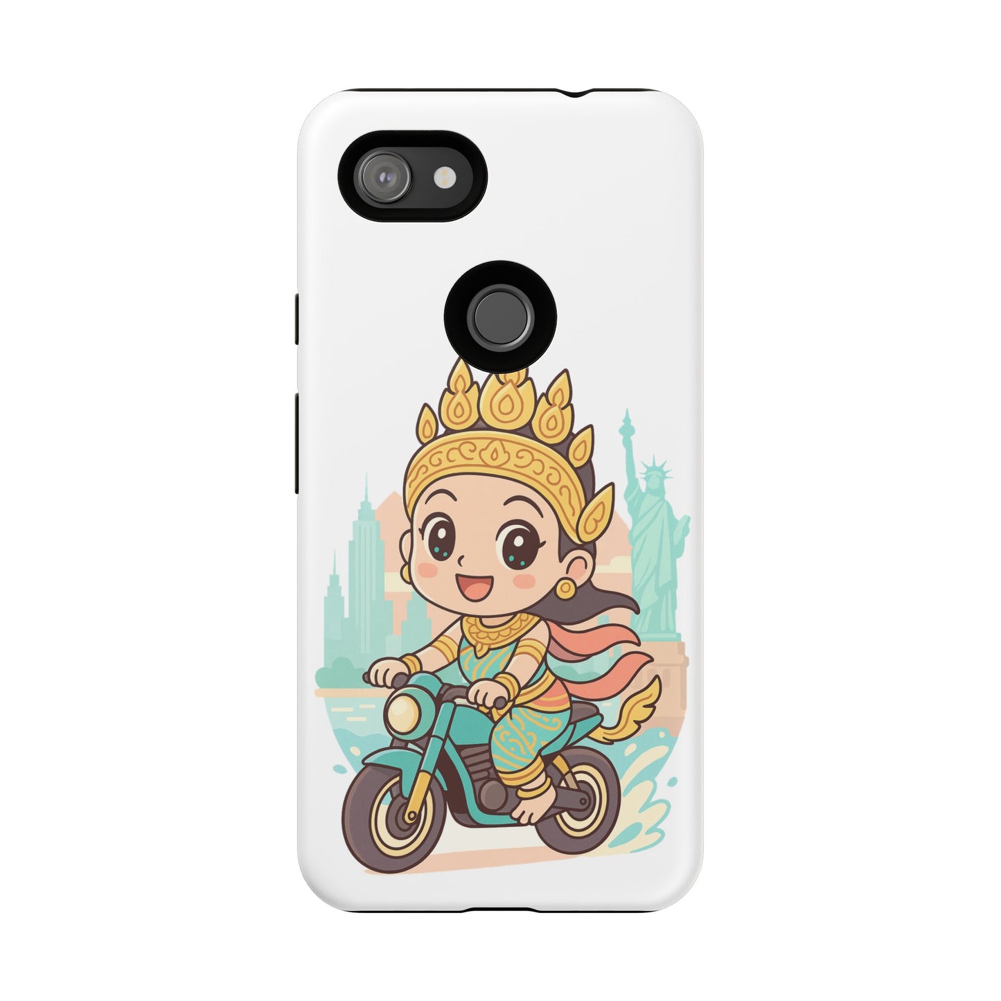 Chibi Apsara's NYC Adventure Case | Birthday Gift, Smartphone Protector, Cartoon Art, Fun Accessories, Tough Cases