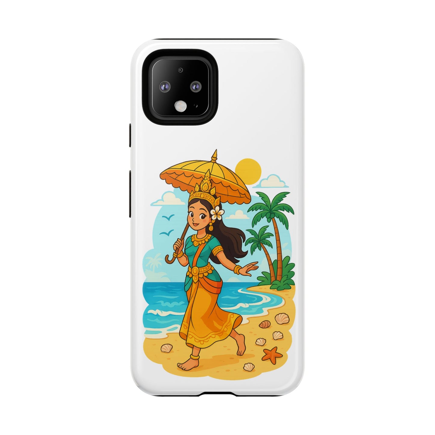 Apsara's Shoreline Grace Tough Cases, Phone Case, Protective Cover, Unique Design, Gift for Nature Lovers, Coastal Art Decor
