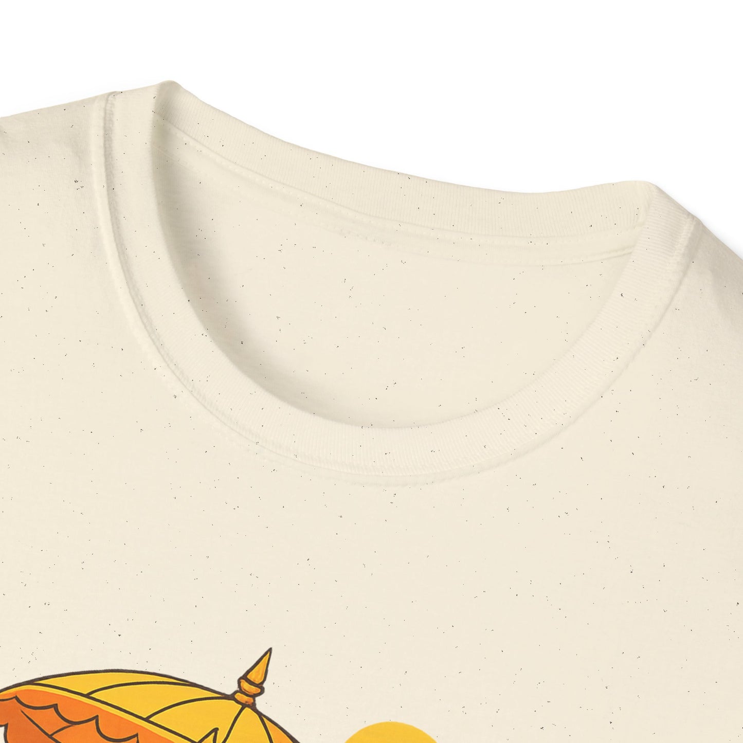 Beach Vibes T-Shirt with Sunset and Umbrella Graphic, Summer Gift, Travel Tee, Ocean Lover Shirt, Casual Everyday Wear