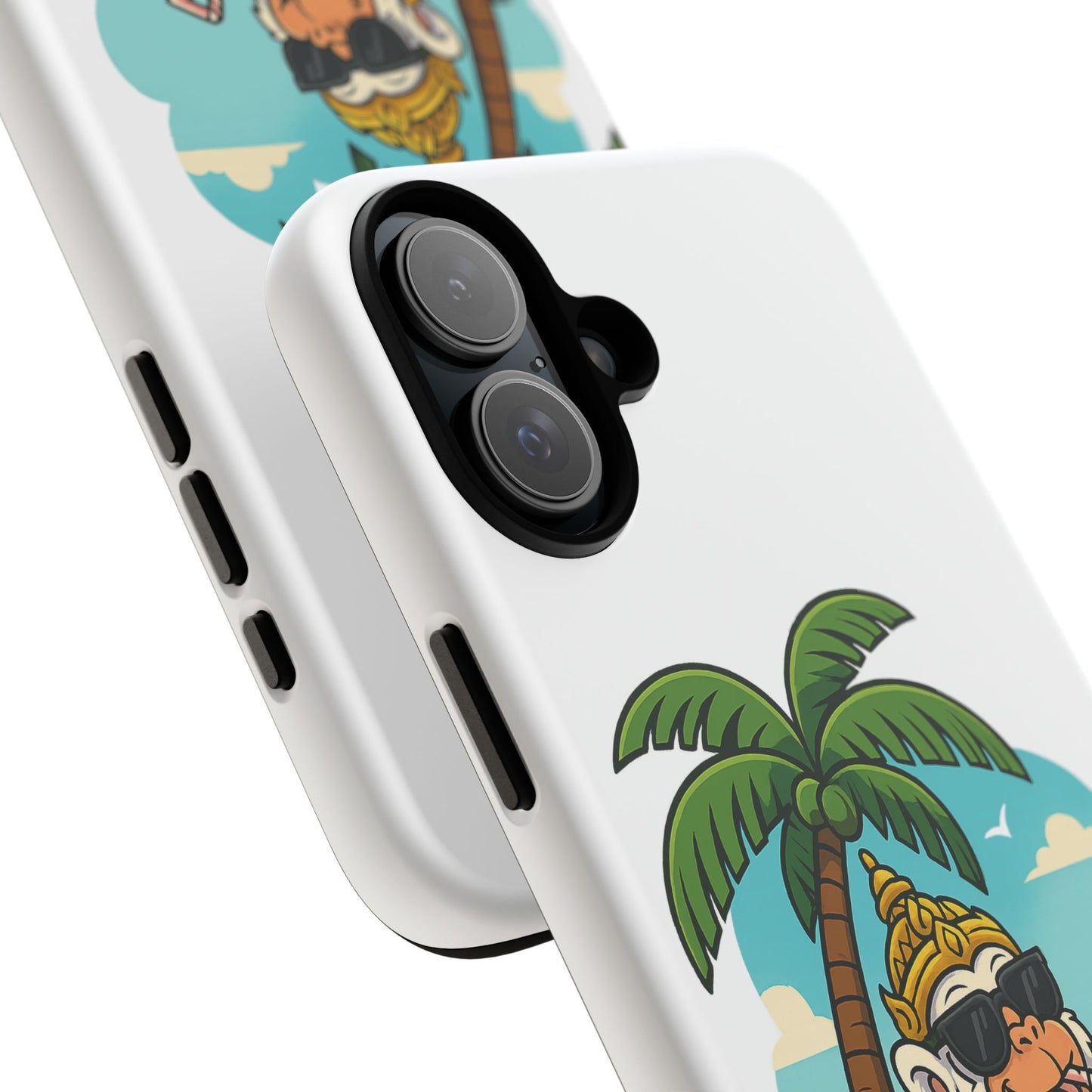 Divine Guard Hanuman Tropical Phone Case, Fun Coconut Drink, Summer Beach Vibes, Gifts for Animal Lovers, Travel Accessory