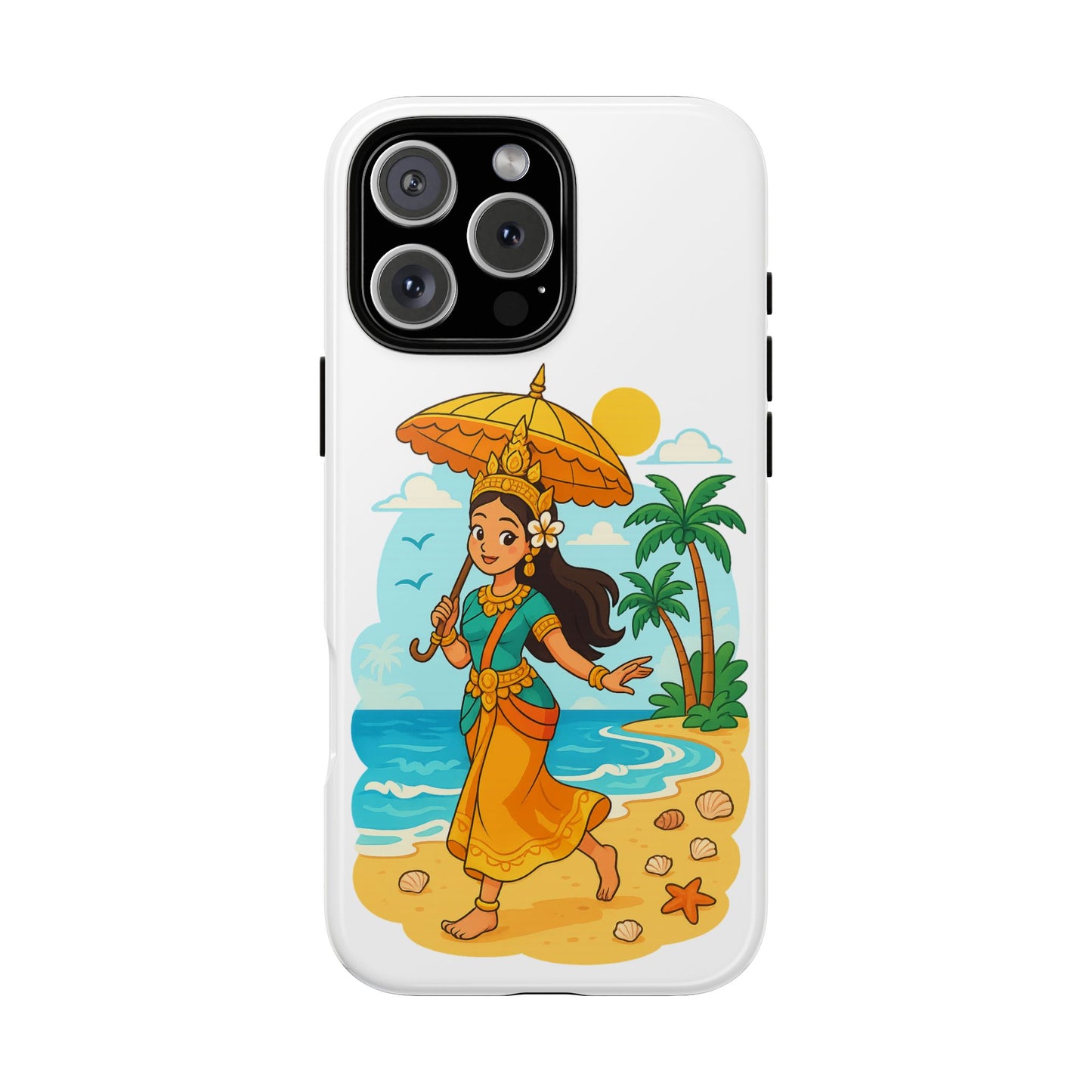 Apsara's Shoreline Grace Tough Cases, Phone Case, Protective Cover, Unique Design, Gift for Nature Lovers, Coastal Art Decor