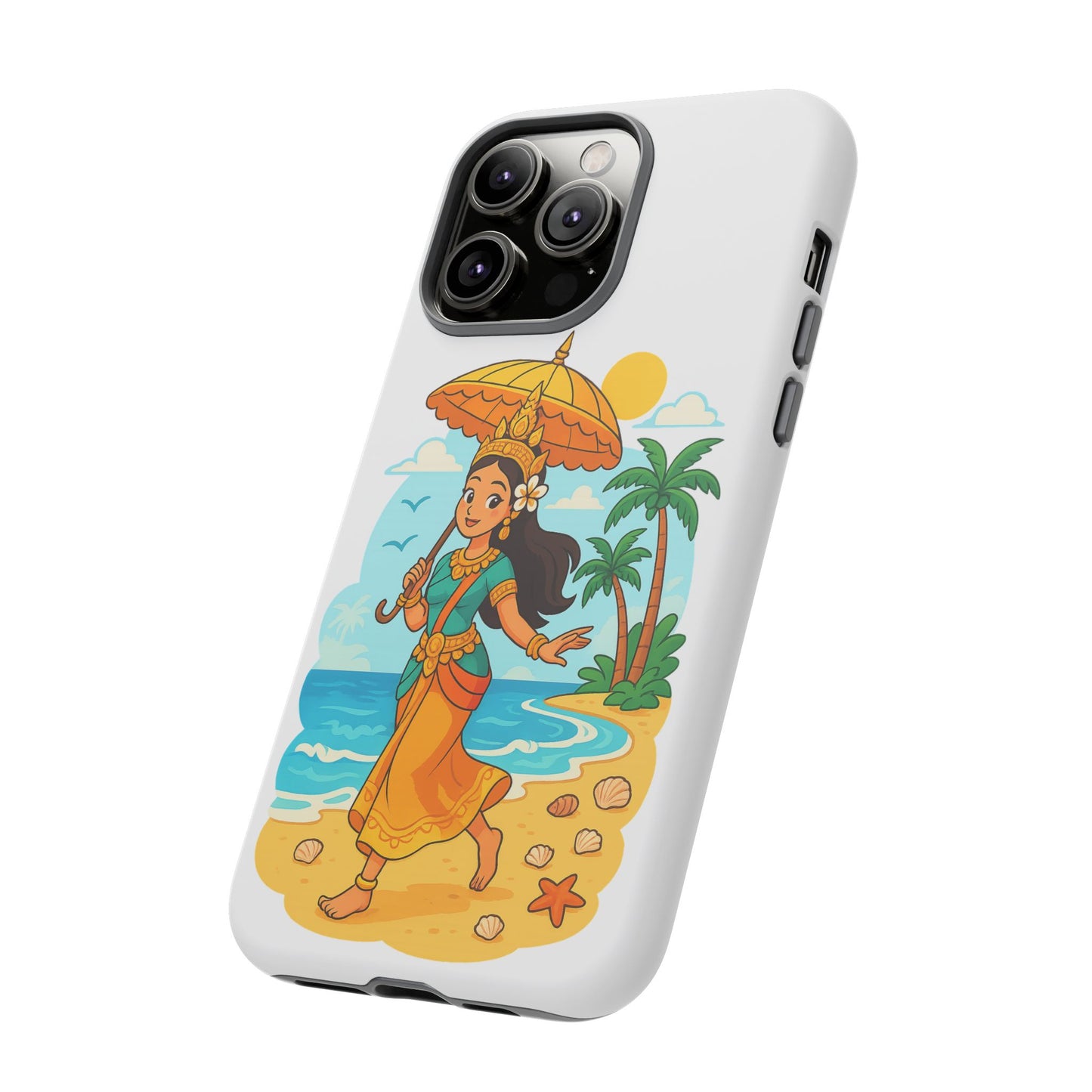 Apsara's Shoreline Grace Tough Cases, Phone Case, Protective Cover, Unique Design, Gift for Nature Lovers, Coastal Art Decor