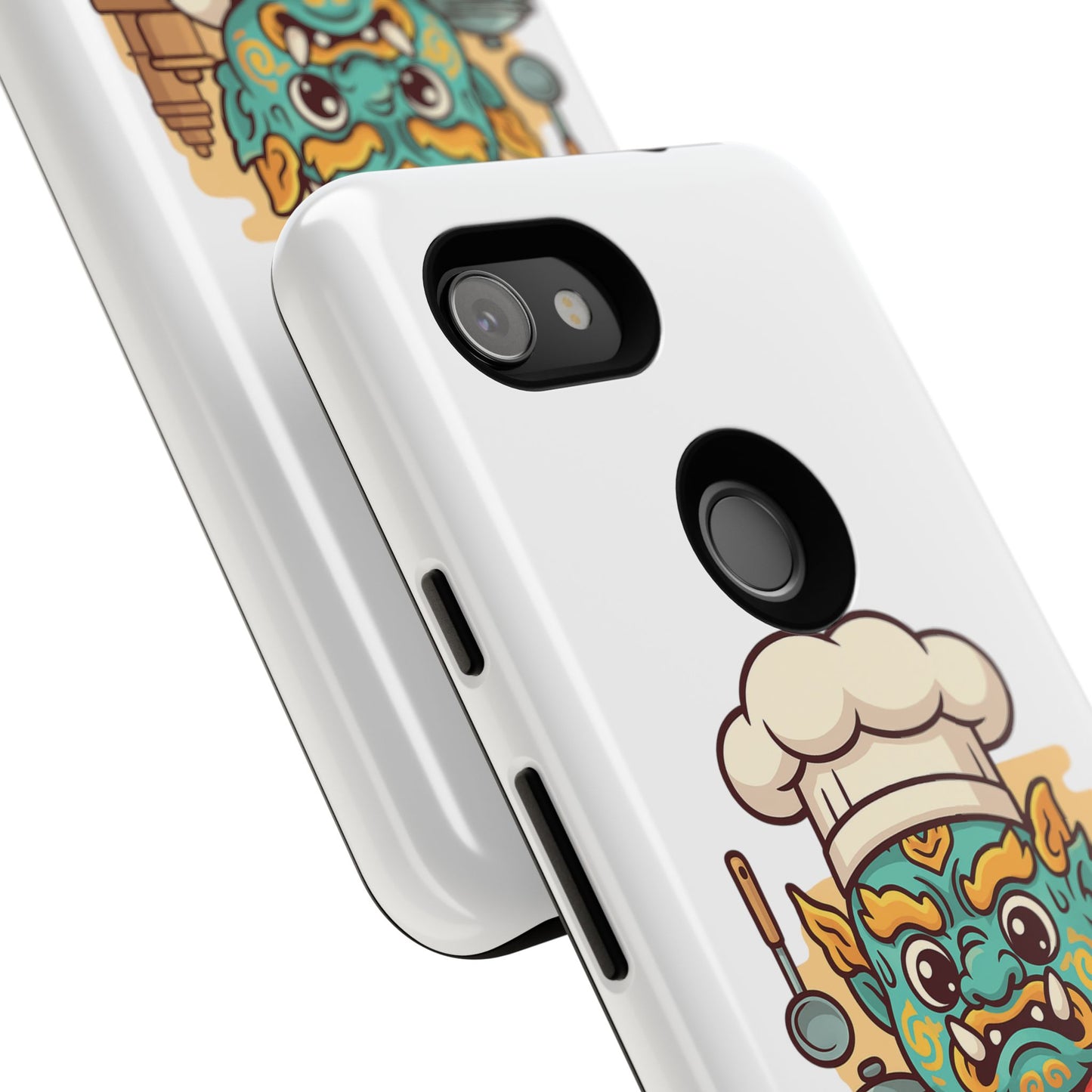 Yeak Chef Phone Case, Tough Khmer Cover, Num Banh Chok Art, Cute Monster Chef Phone Case - Adorable Cooking Gift