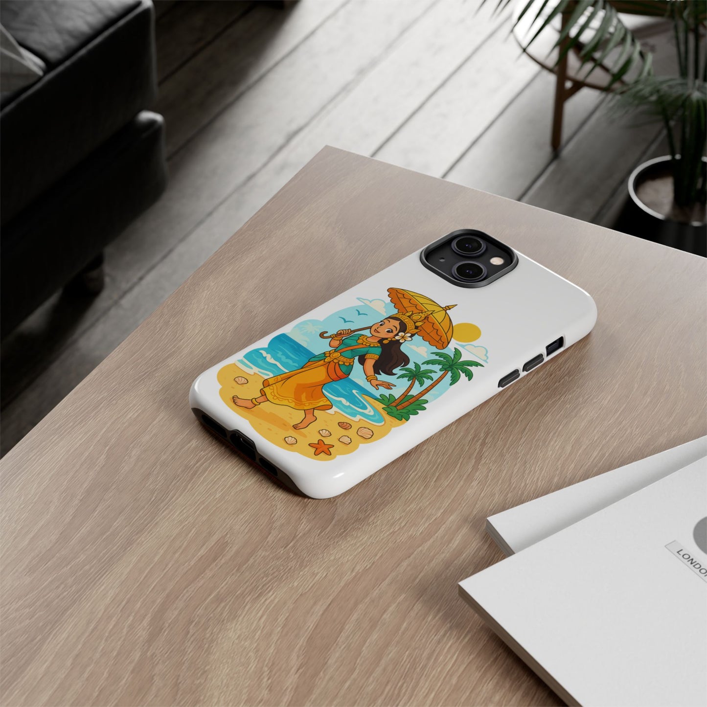 Apsara's Shoreline Grace Tough Cases, Phone Case, Protective Cover, Unique Design, Gift for Nature Lovers, Coastal Art Decor