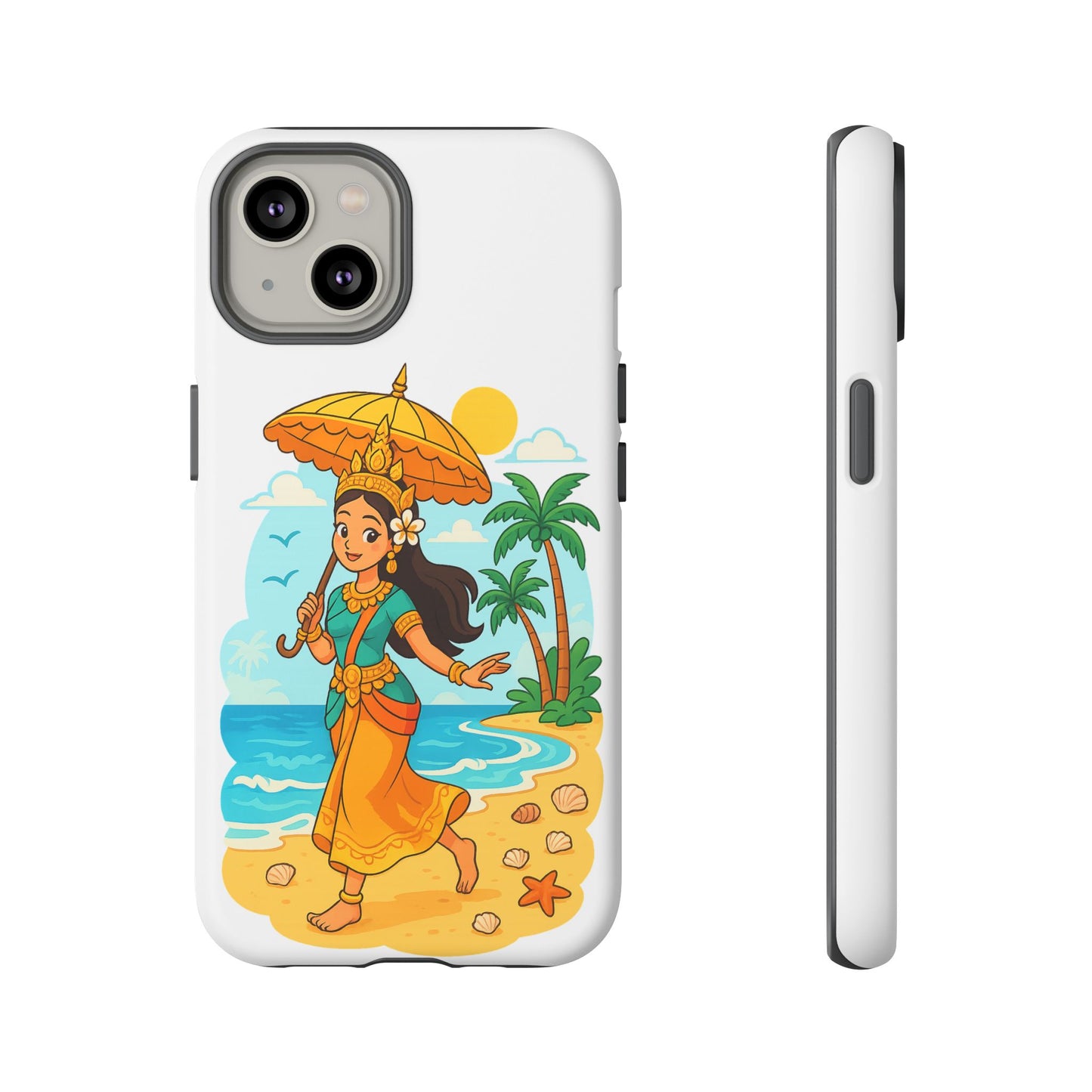 Apsara's Shoreline Grace Tough Cases, Phone Case, Protective Cover, Unique Design, Gift for Nature Lovers, Coastal Art Decor