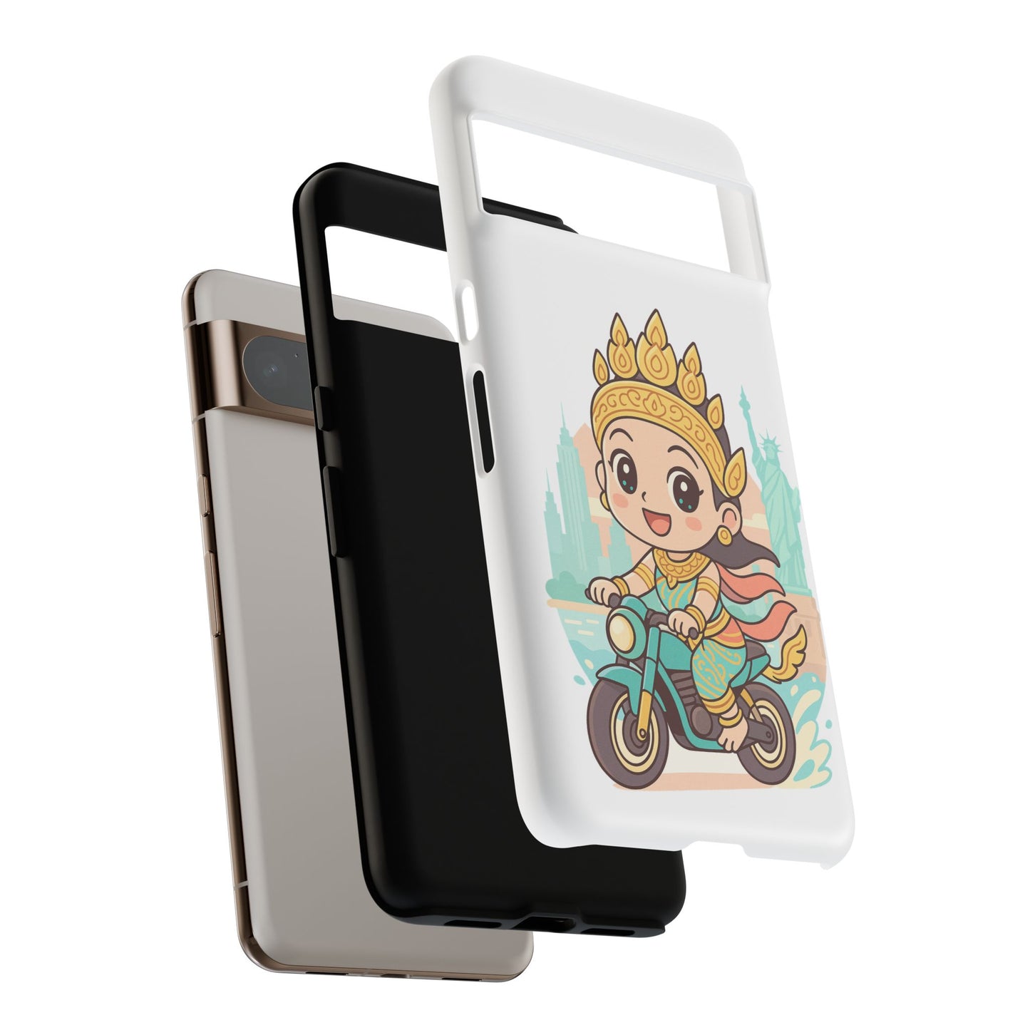Chibi Apsara's NYC Adventure Case | Birthday Gift, Smartphone Protector, Cartoon Art, Fun Accessories, Tough Cases