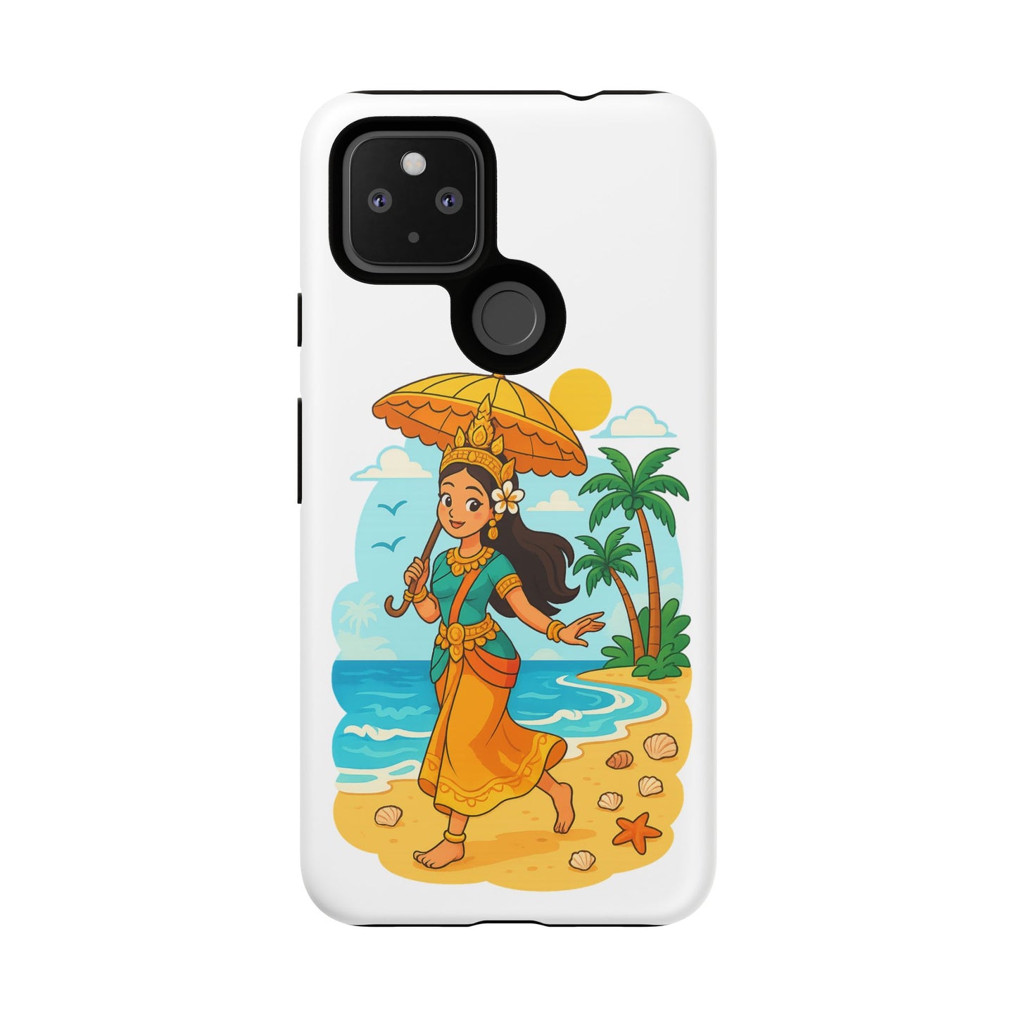 Apsara's Shoreline Grace Tough Cases, Phone Case, Protective Cover, Unique Design, Gift for Nature Lovers, Coastal Art Decor