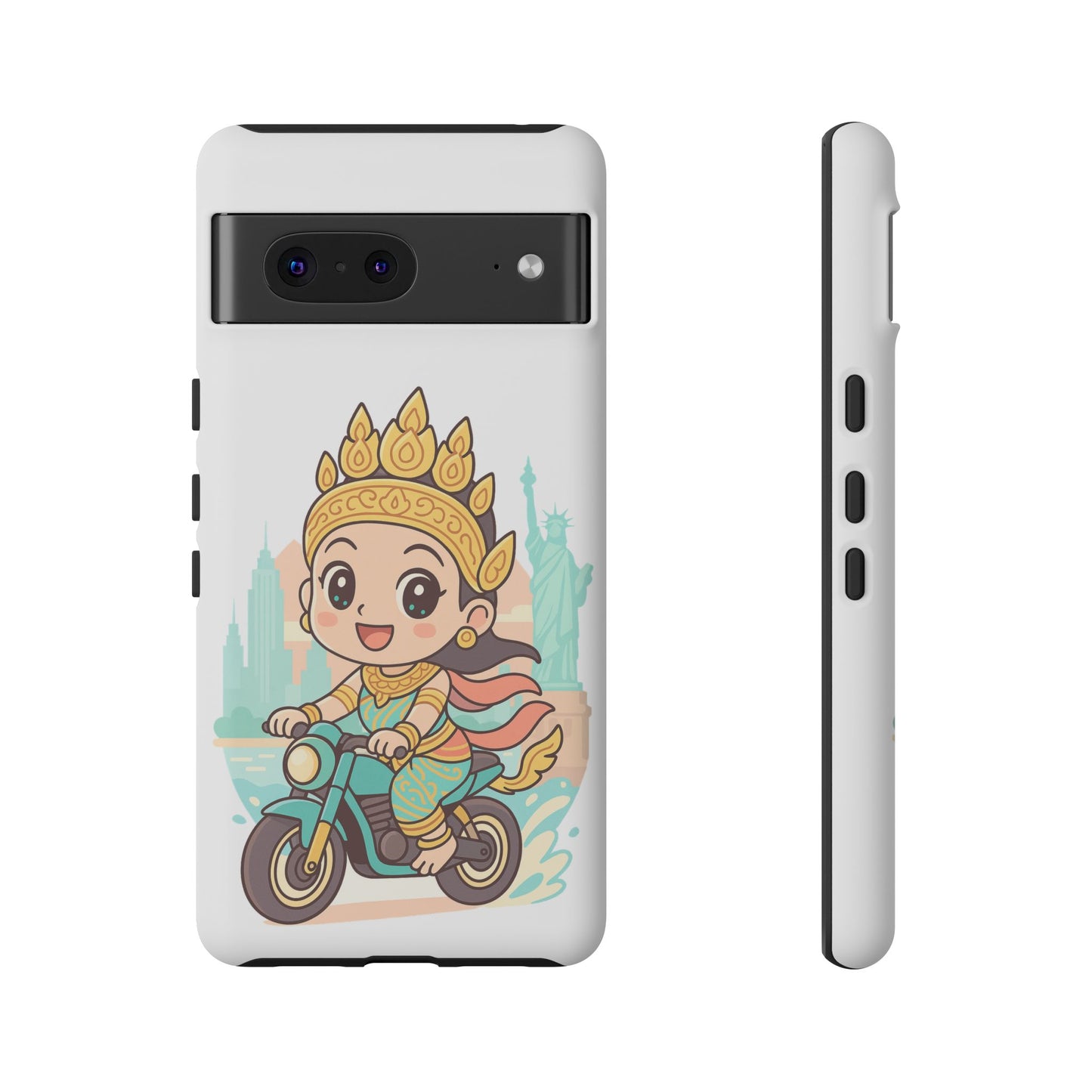 Chibi Apsara's NYC Adventure Case | Birthday Gift, Smartphone Protector, Cartoon Art, Fun Accessories, Tough Cases