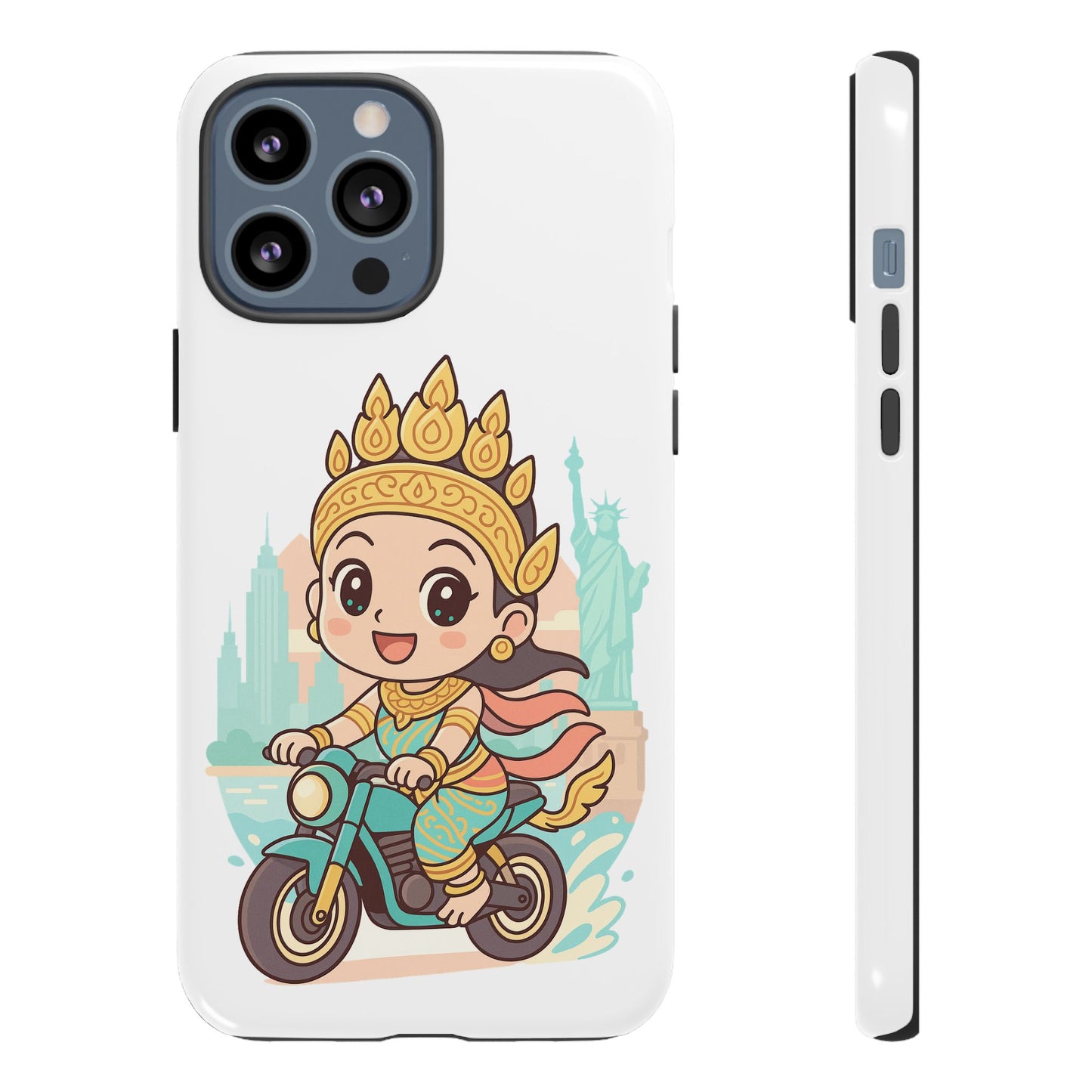 Chibi Apsara's NYC Adventure Case | Birthday Gift, Smartphone Protector, Cartoon Art, Fun Accessories, Tough Cases
