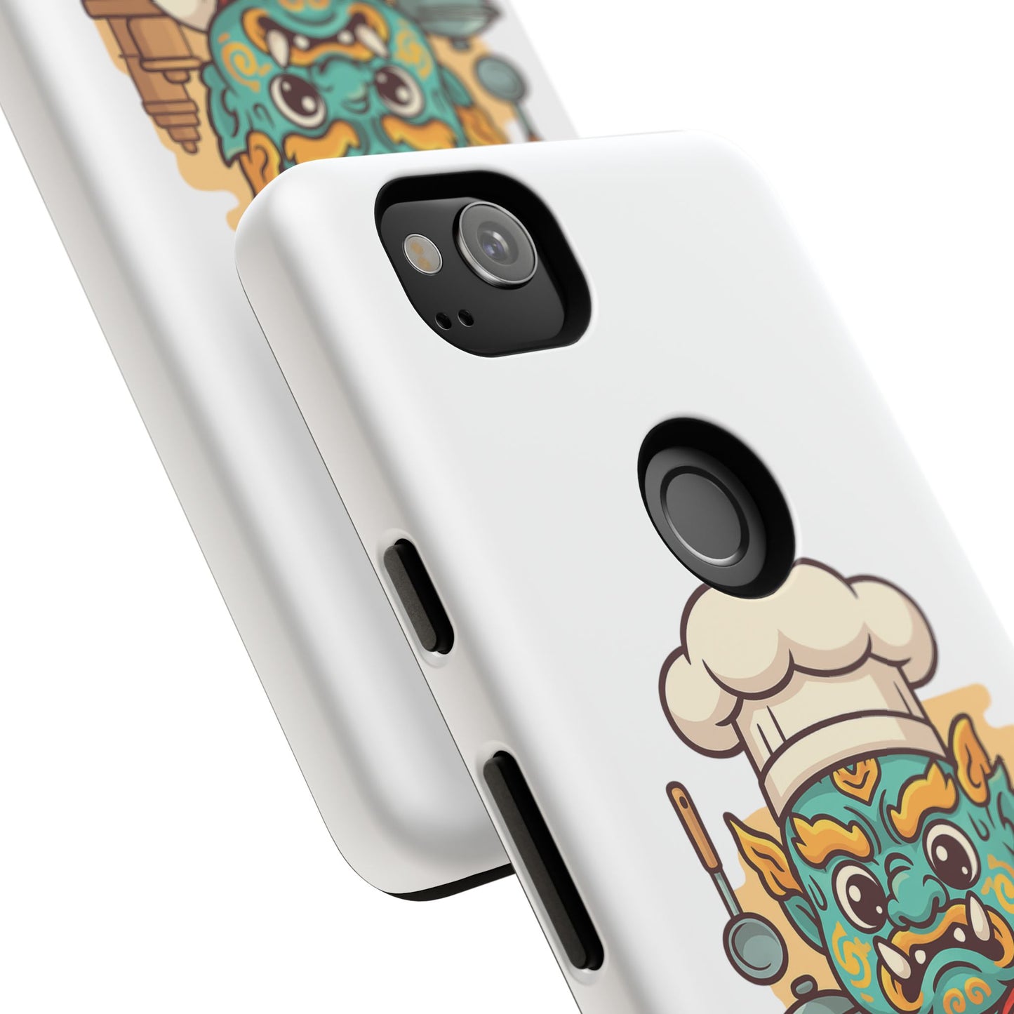 Yeak Chef Phone Case, Tough Khmer Cover, Num Banh Chok Art, Cute Monster Chef Phone Case - Adorable Cooking Gift