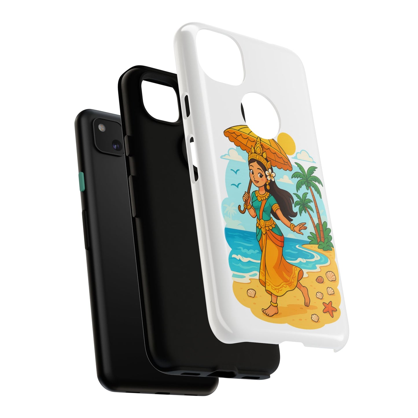 Apsara's Shoreline Grace Tough Cases, Phone Case, Protective Cover, Unique Design, Gift for Nature Lovers, Coastal Art Decor