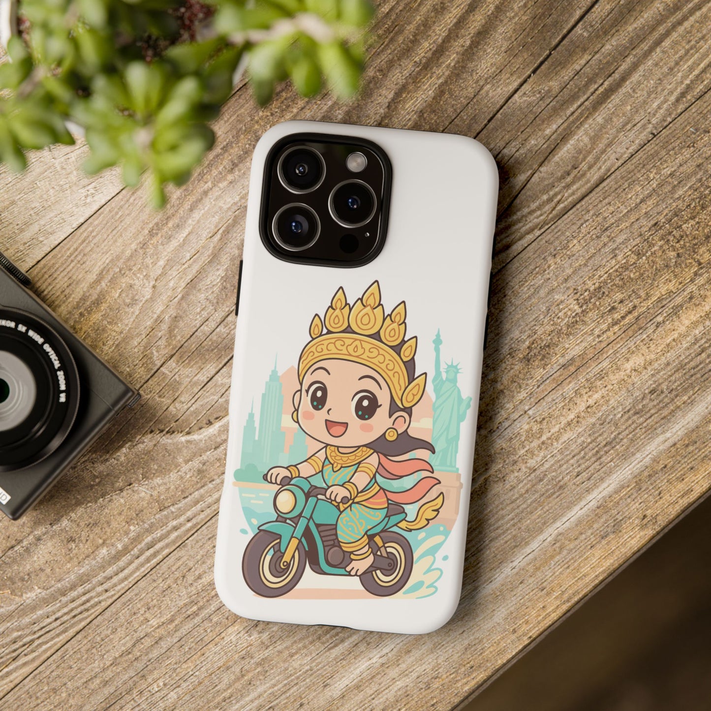 Chibi Apsara's NYC Adventure Case | Birthday Gift, Smartphone Protector, Cartoon Art, Fun Accessories, Tough Cases