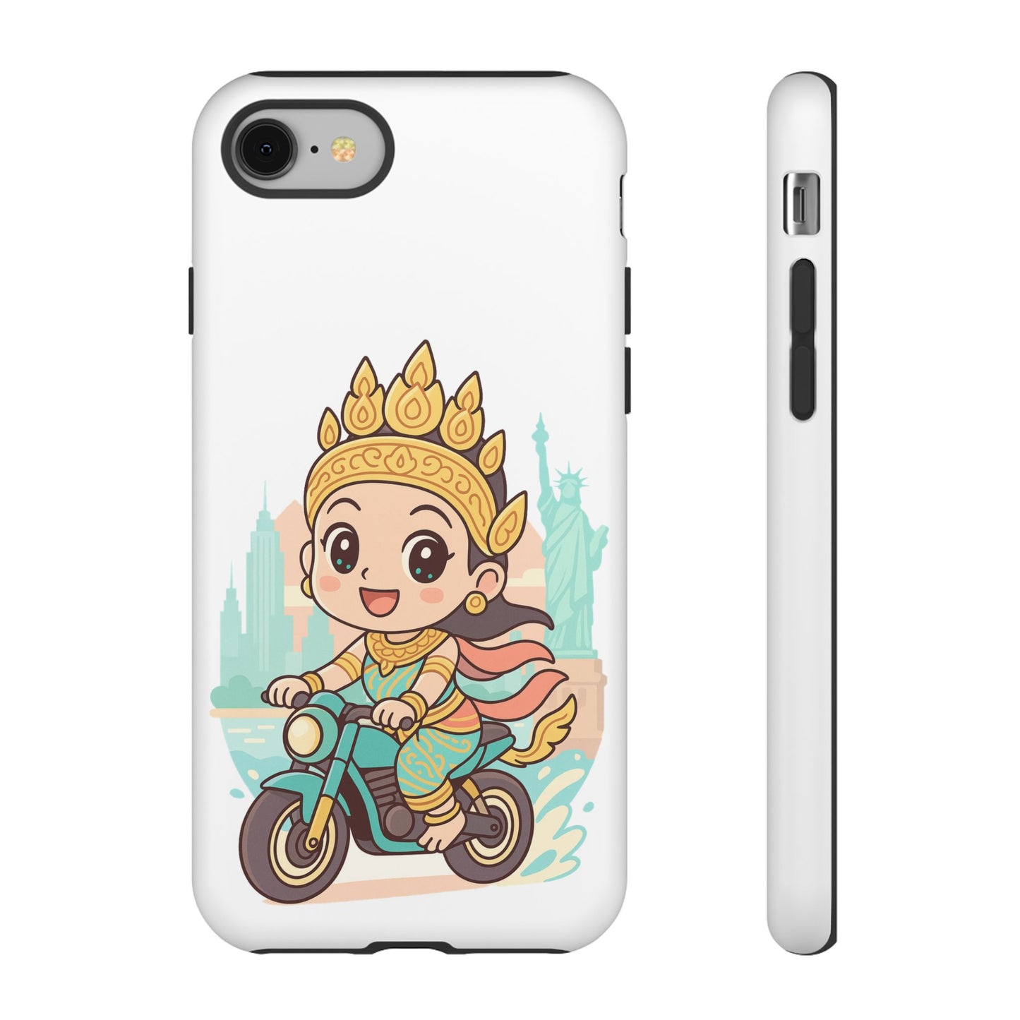 Chibi Apsara's NYC Adventure Case | Birthday Gift, Smartphone Protector, Cartoon Art, Fun Accessories, Tough Cases