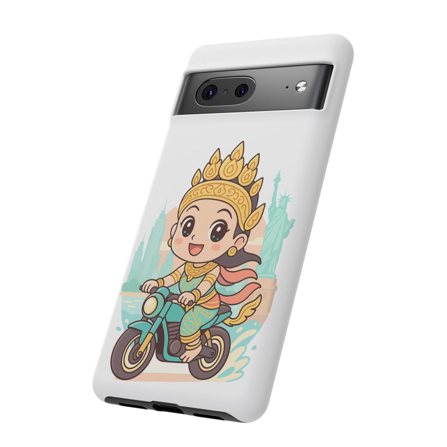 Chibi Apsara's NYC Adventure Case | Birthday Gift, Smartphone Protector, Cartoon Art, Fun Accessories, Tough Cases
