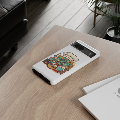 Yeak Chef Phone Case, Tough Khmer Cover, Num Banh Chok Art, Cute Monster Chef Phone Case - Adorable Cooking Gift