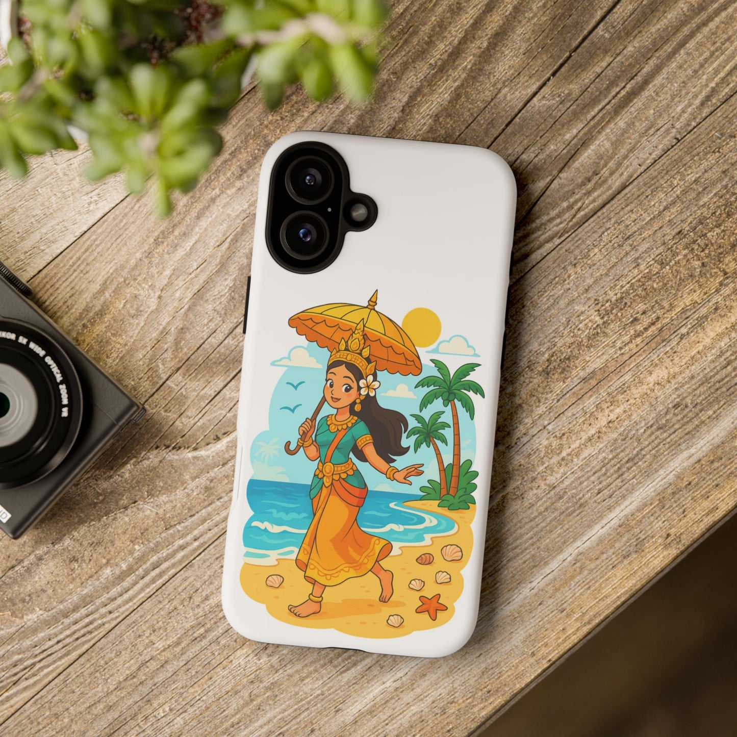 Apsara's Shoreline Grace Tough Cases, Phone Case, Protective Cover, Unique Design, Gift for Nature Lovers, Coastal Art Decor